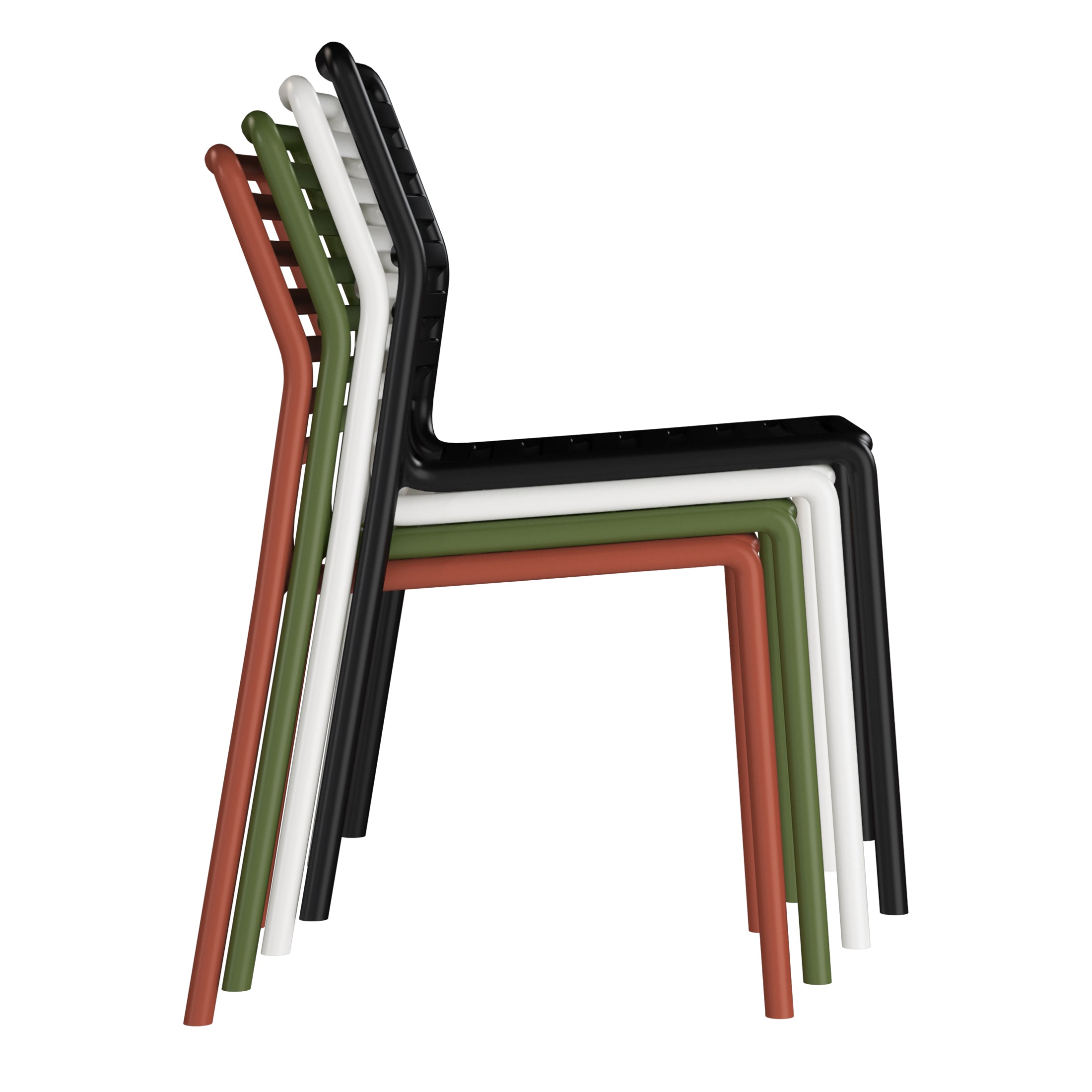 Sunshine 5-Piece Outdoor Indoor Metal Patio Dining Table Set With Stackable Plastic Patio Side Chairs