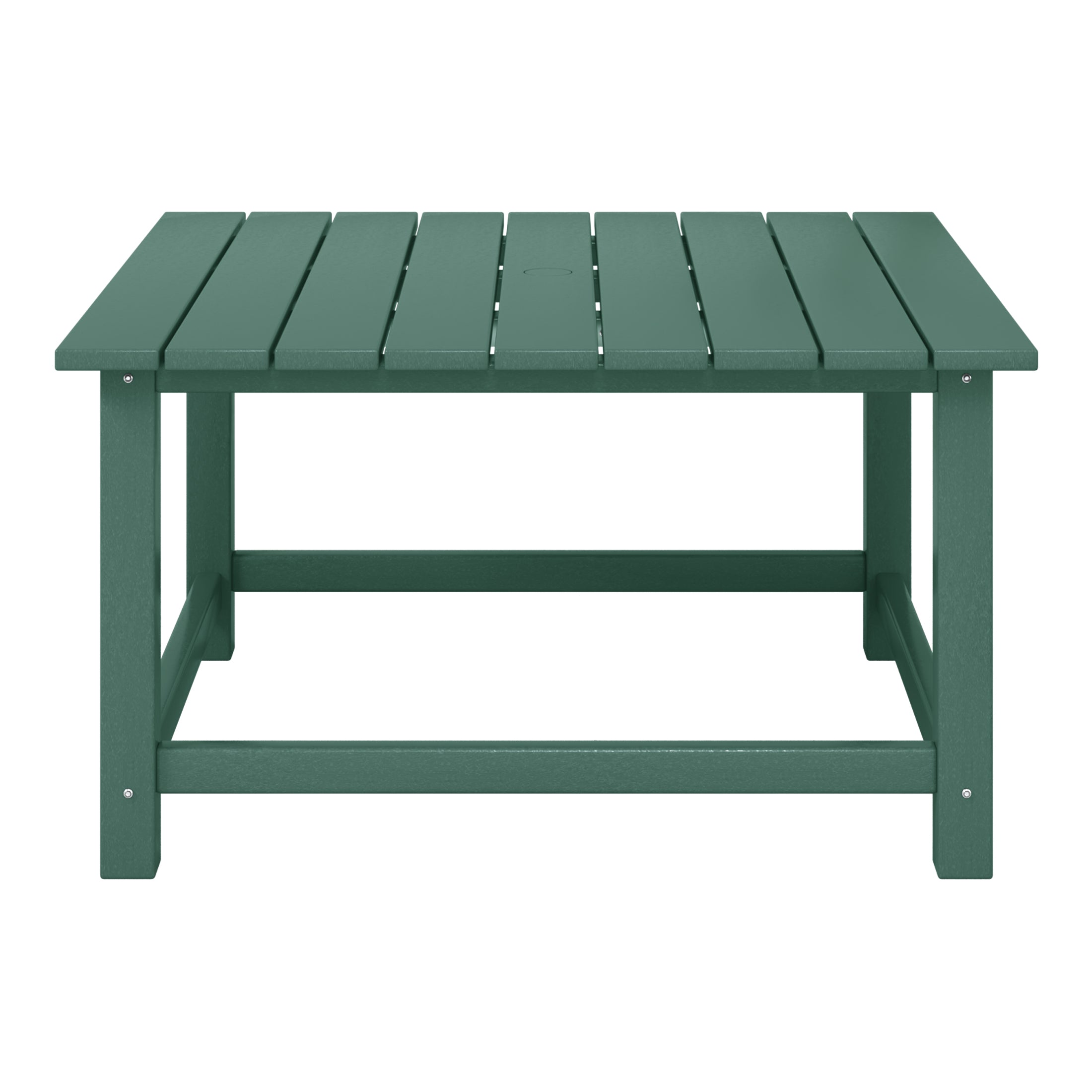 Portside 5-Piece Outdoor Patio HDPE Adirondack Chair With Square Coffee Table Conversation Set