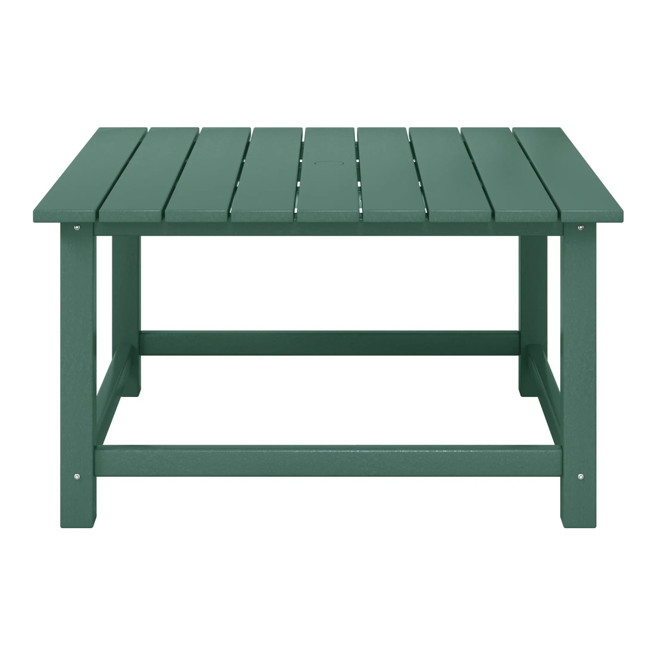 Portside 5-Piece Outdoor Patio HDPE Adirondack Chair With Square Coffee Table Conversation Set