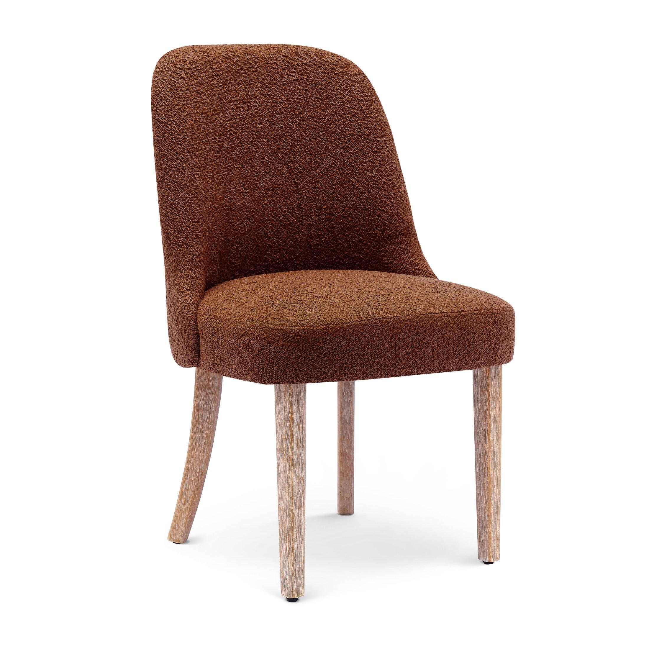 Amélie Mid-Century Modern Upholstered Boucle Dining Chair (Set of 6)