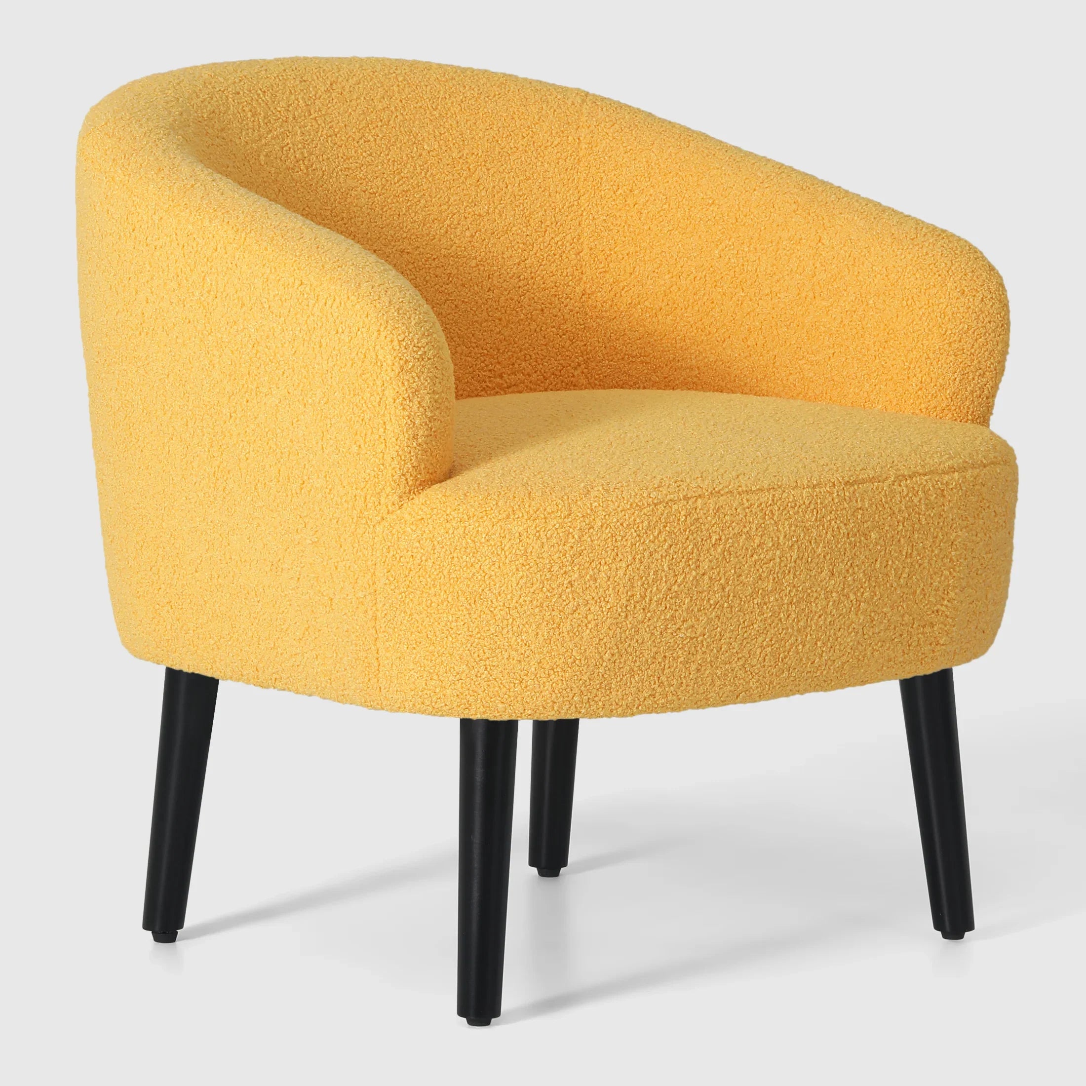 Celine 29" Wide Mid Century Modern Club Barrel Accent Armchair