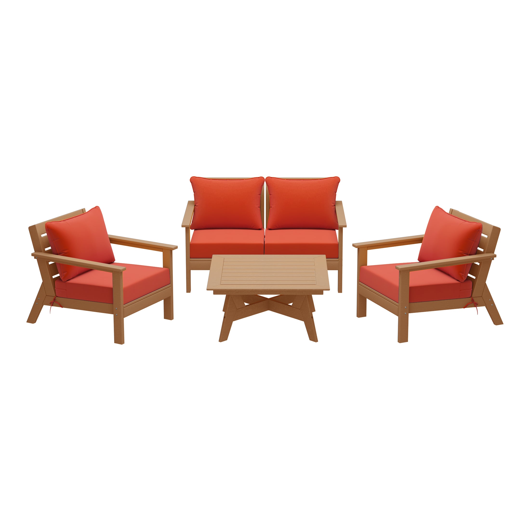 Portsmouth Outdoor 5-Piece Modular Sectional Patio Furniture Sofa Set