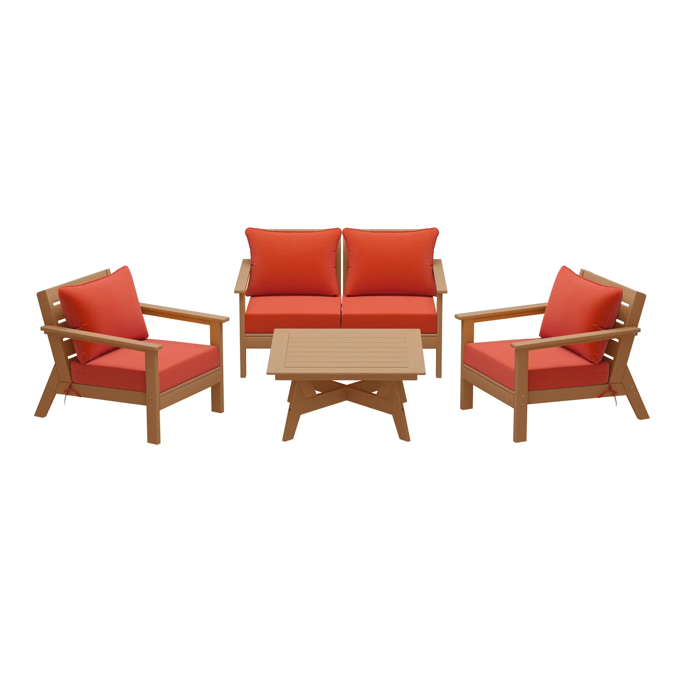 Portsmouth Outdoor 5-Piece Modular Sectional Patio Furniture Sofa Set