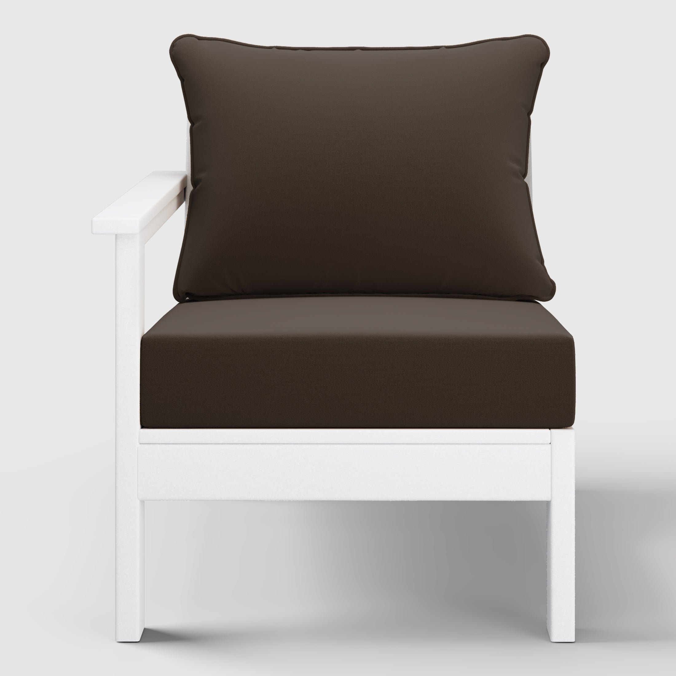 Portsmouth Outdoor Patio HDPE Left Arm Sectional Corner Club Chair with Patio Cushions