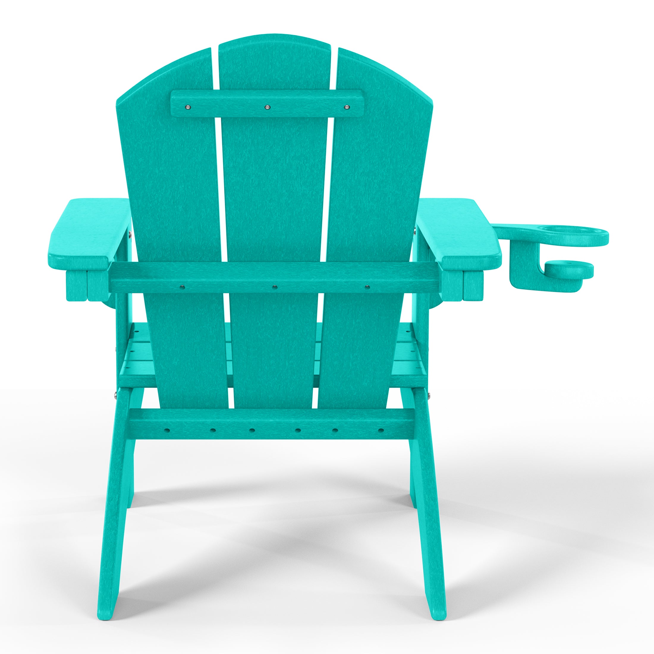 Paradise Kids Outdoor HDPE Plastic Adirondack Patio Chairs with Cup Holders (Set of 2)