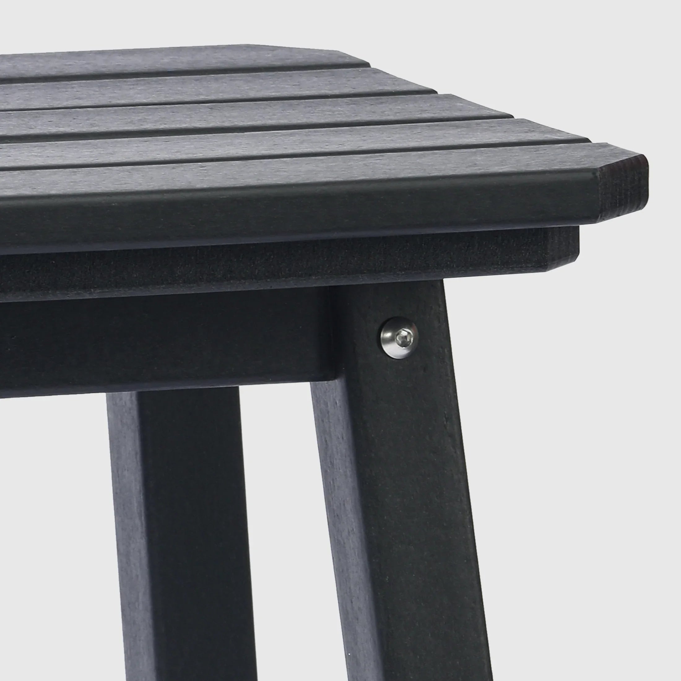 Paradise 24" HDPE Outdoor Patio Counter High Backless Square Bar Stool