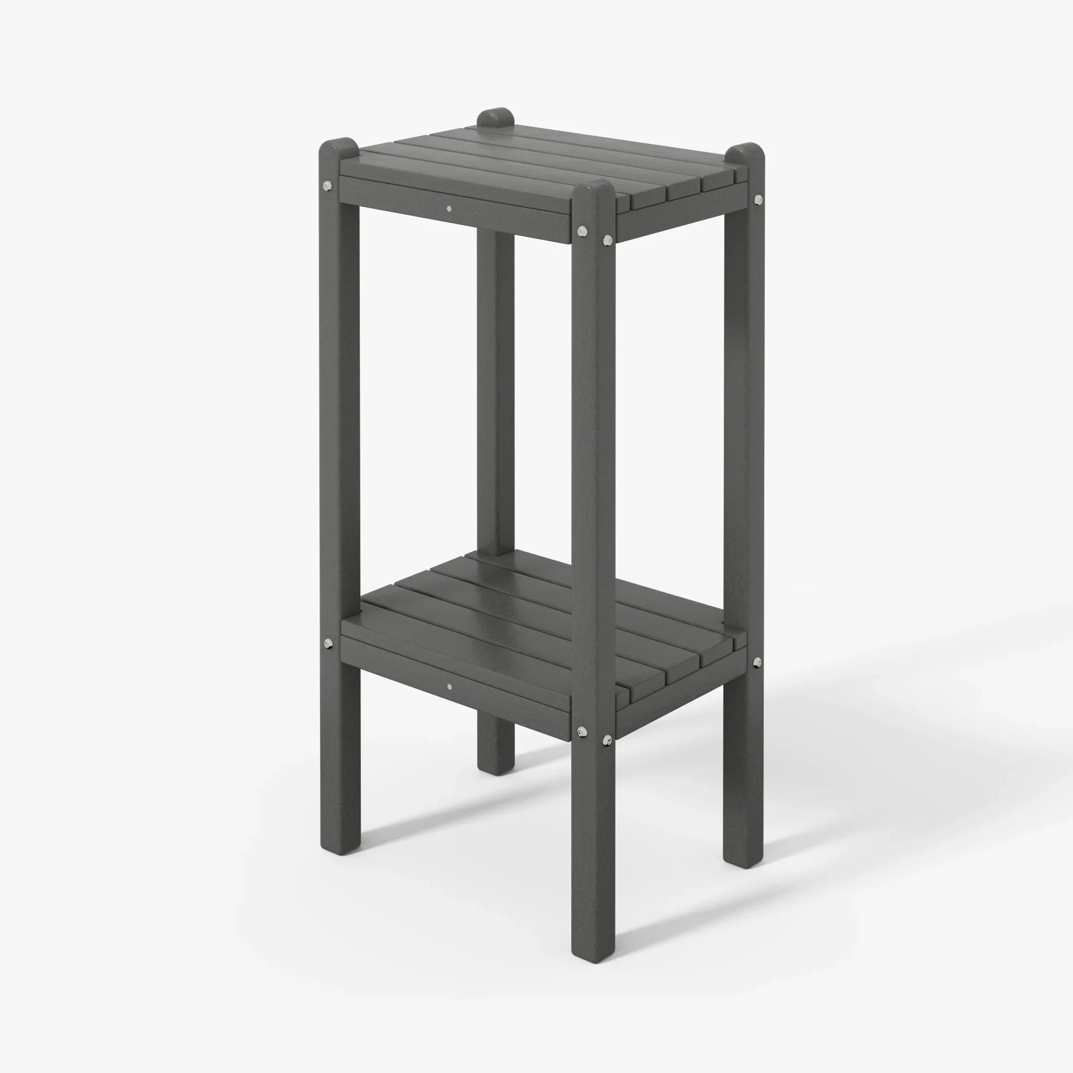 Paradise 36" Outdoor Adirondack HDPE 2-Tier Patio Side Table