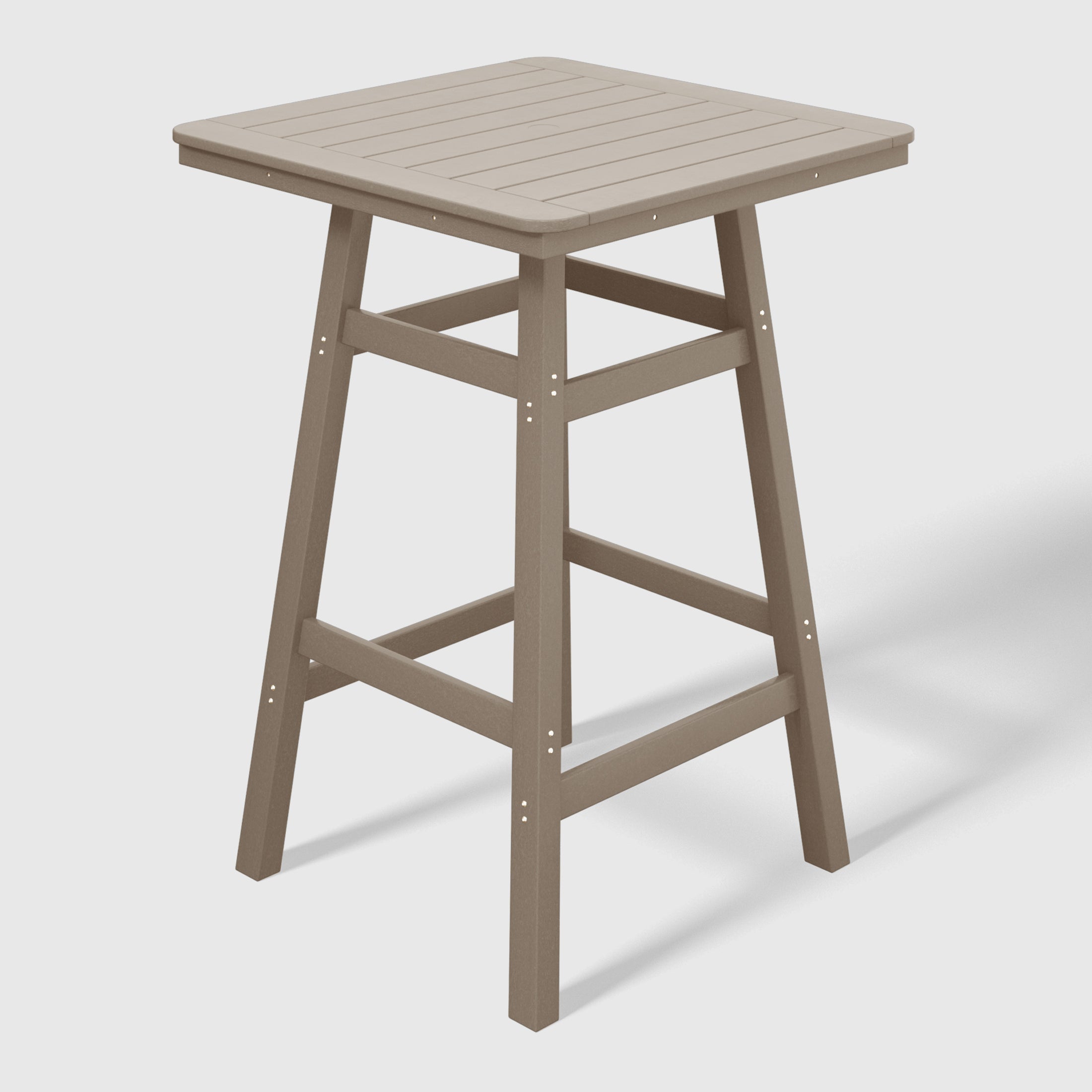 Paradise 30" Square Outdoor Patio Bistro Bar Table With Umbrella Hole