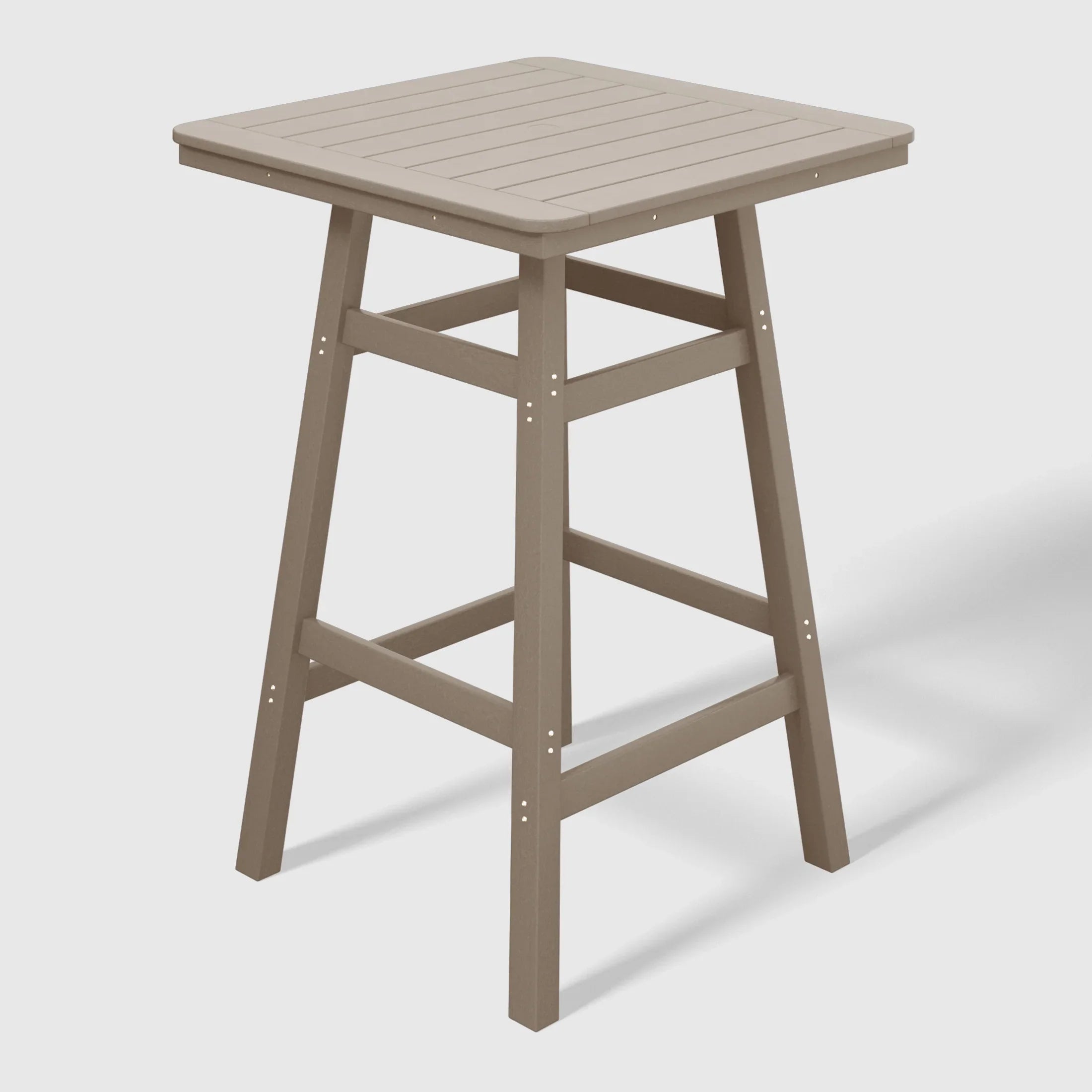 Paradise 30" Square Outdoor Patio Bistro Bar Table With Umbrella Hole