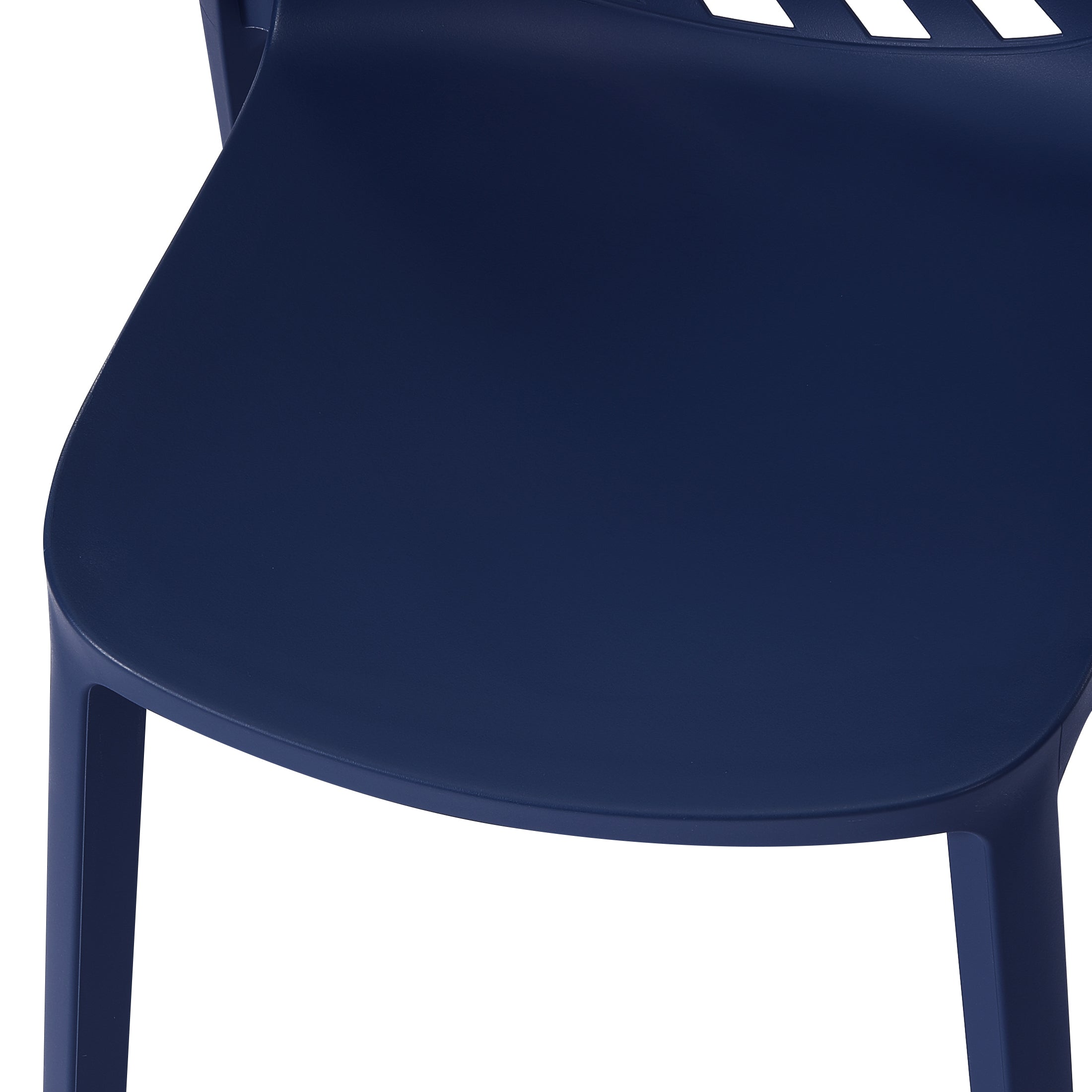 Sunshine Outdoor Modern Stackable Polypropylene Plastic Patio Bistro Dining Side Chairs (Set of 2)