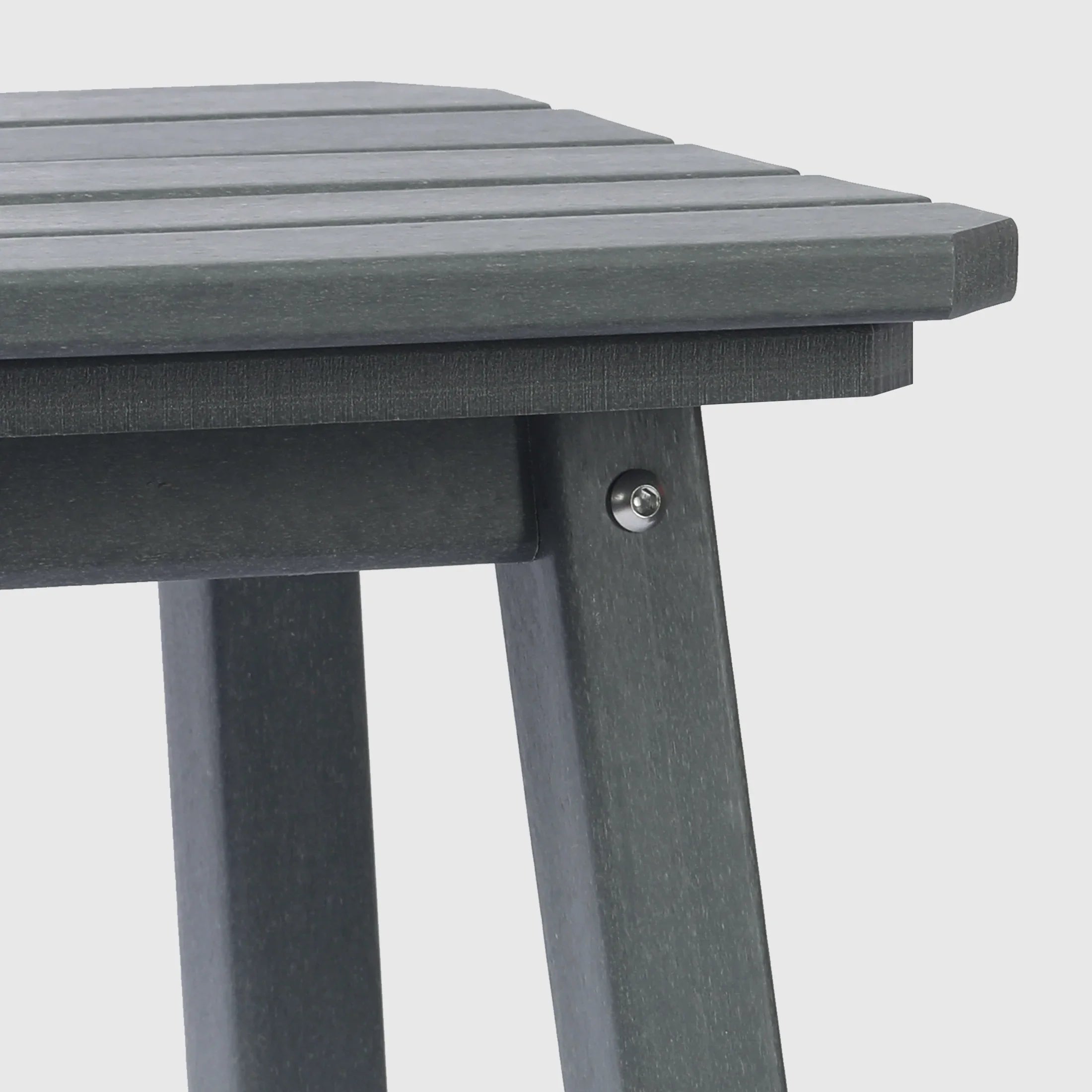 Paradise 24" HDPE Outdoor Patio Counter High Backless Square Bar Stool