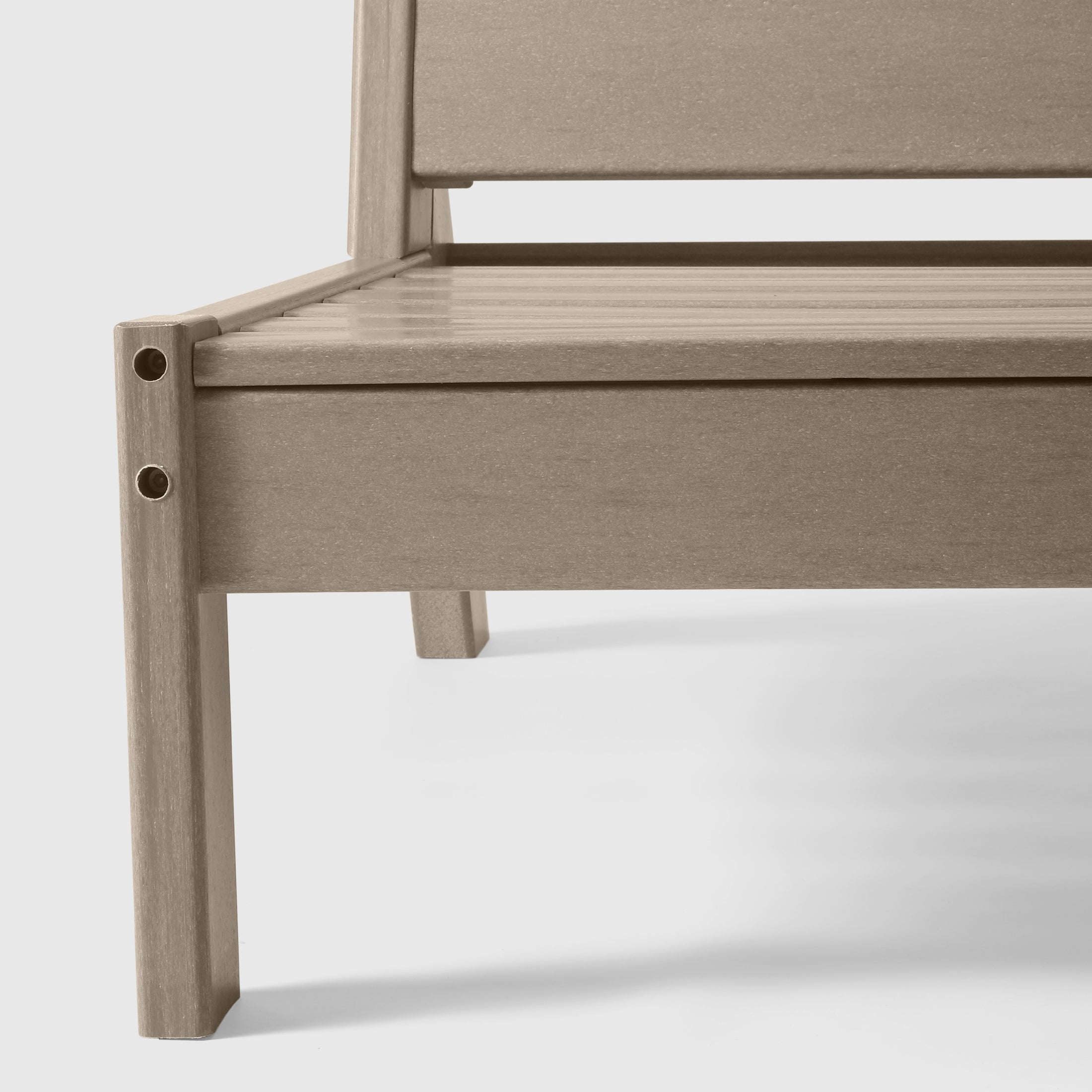 Portsmouth Outdoor HDPE Deep Seating Modular Armless Patio Chair