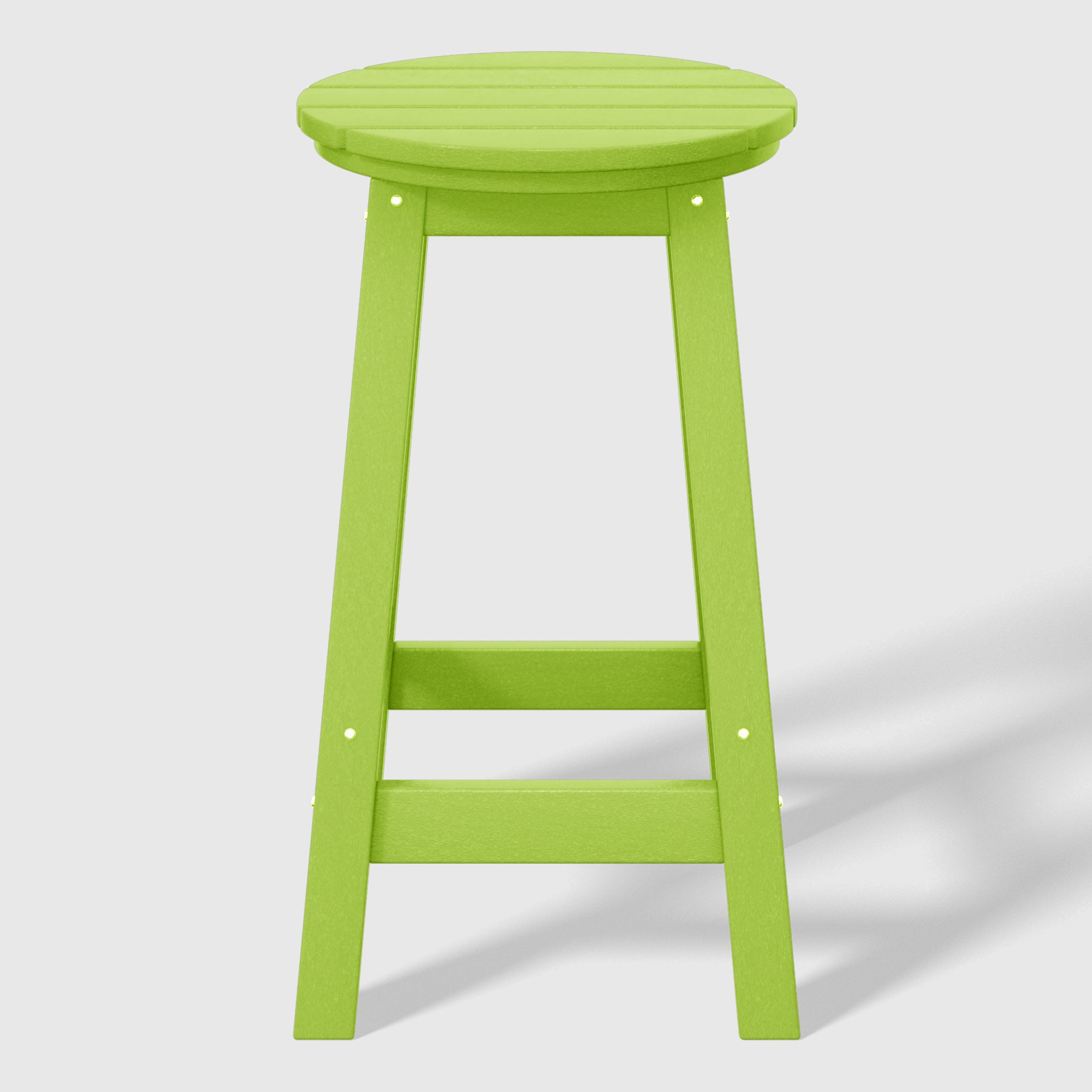 Paradise 24" HDPE Outdoor Patio Round Counter Height Bar Stool Set of 2