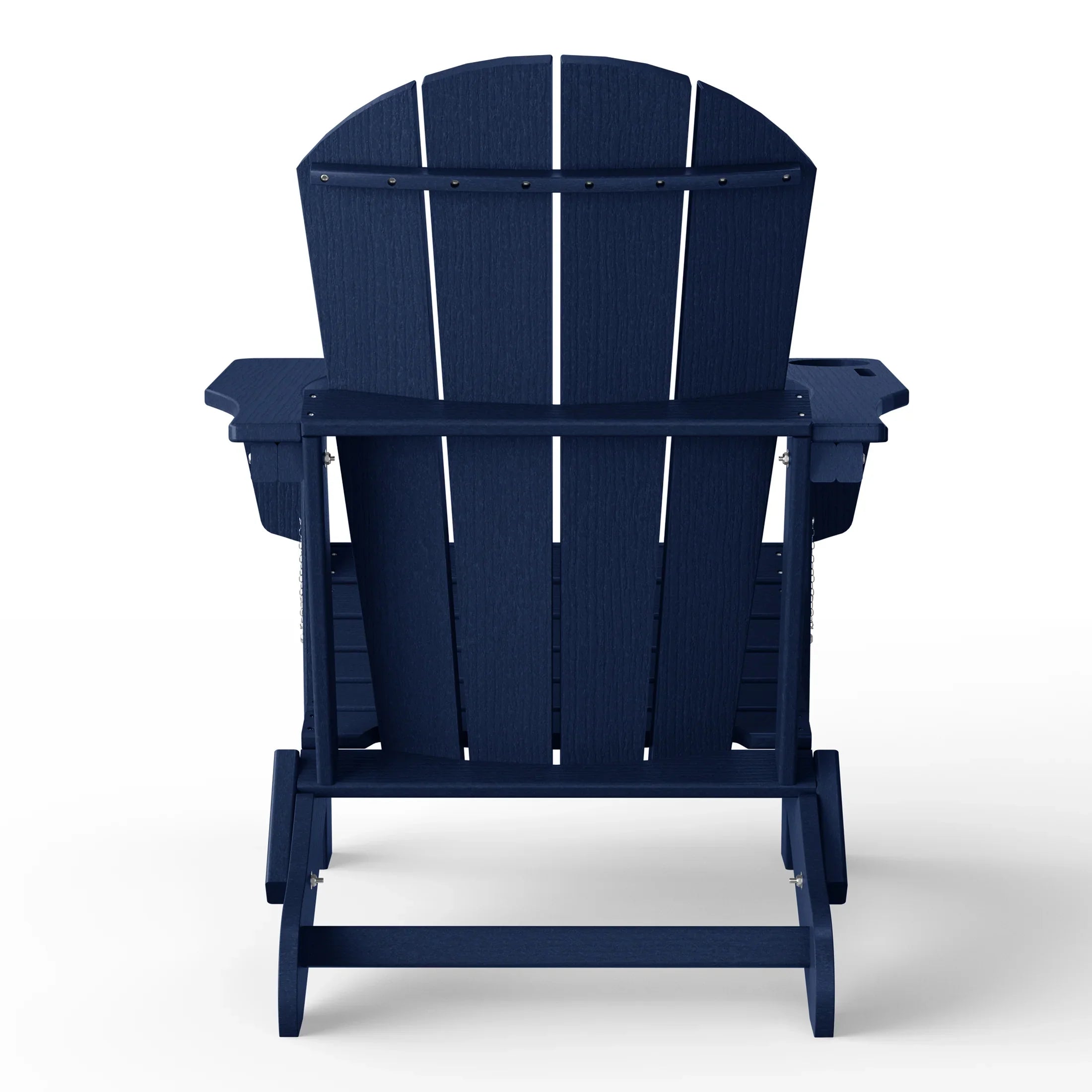 Rockport Outdoor Patio HDPE Resin Folding Adirondack Chairs With Cup Holder and Phone Holder (Set of Four)