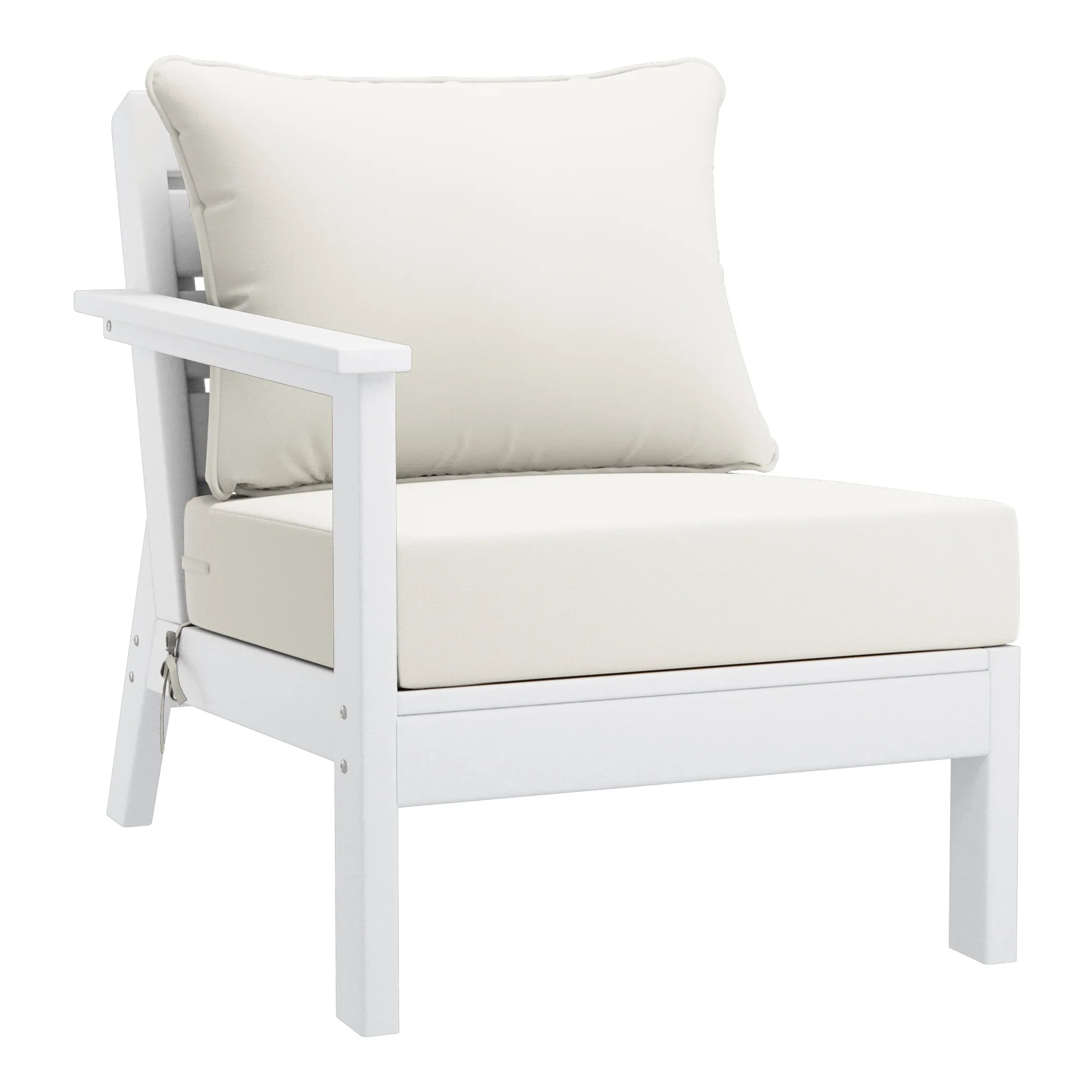 Portsmouth Outdoor Patio HDPE Loveseat Sofa with Patio Cushions