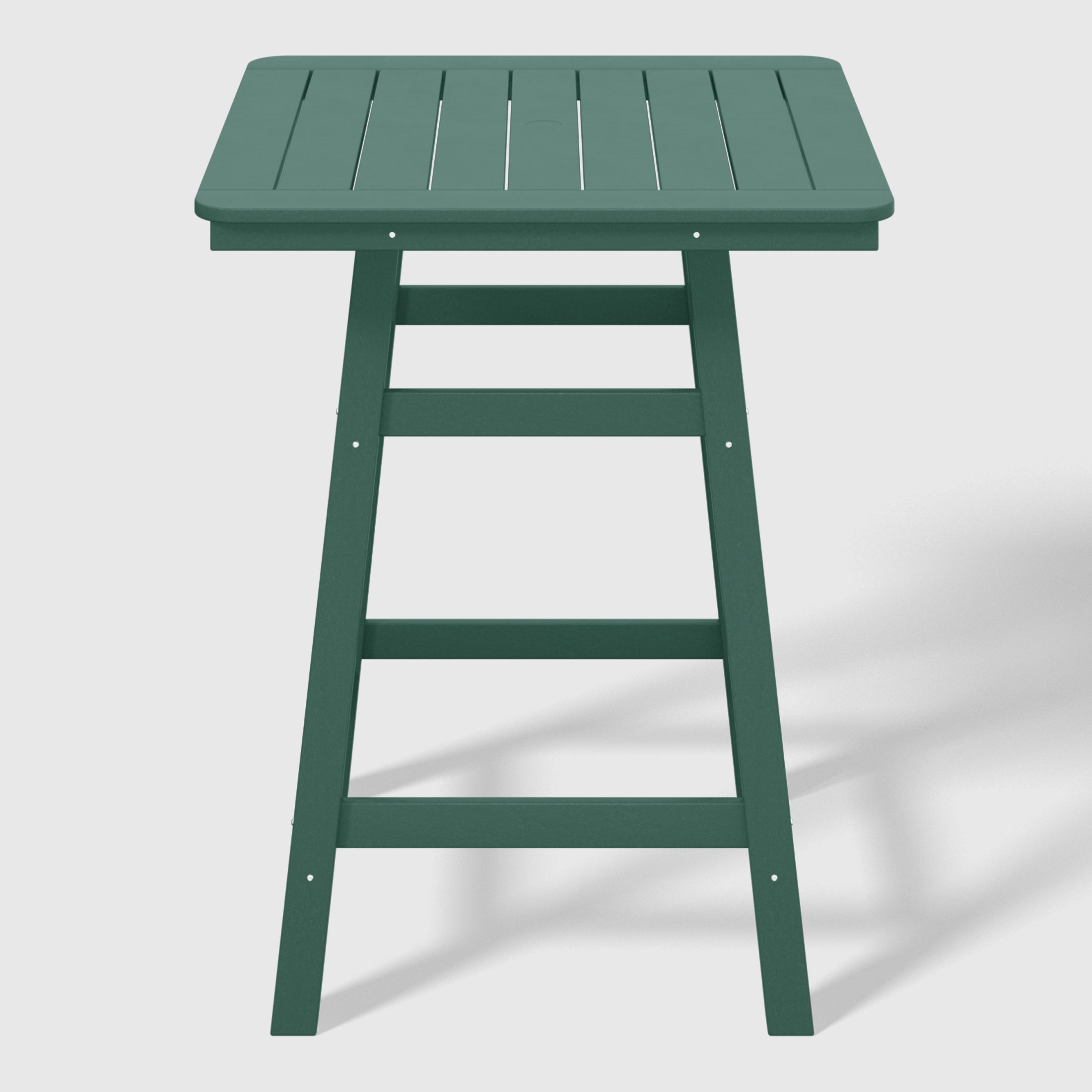 Paradise 30" Square Outdoor Patio Counter High Bistro Bar Table With Umbrella Hole