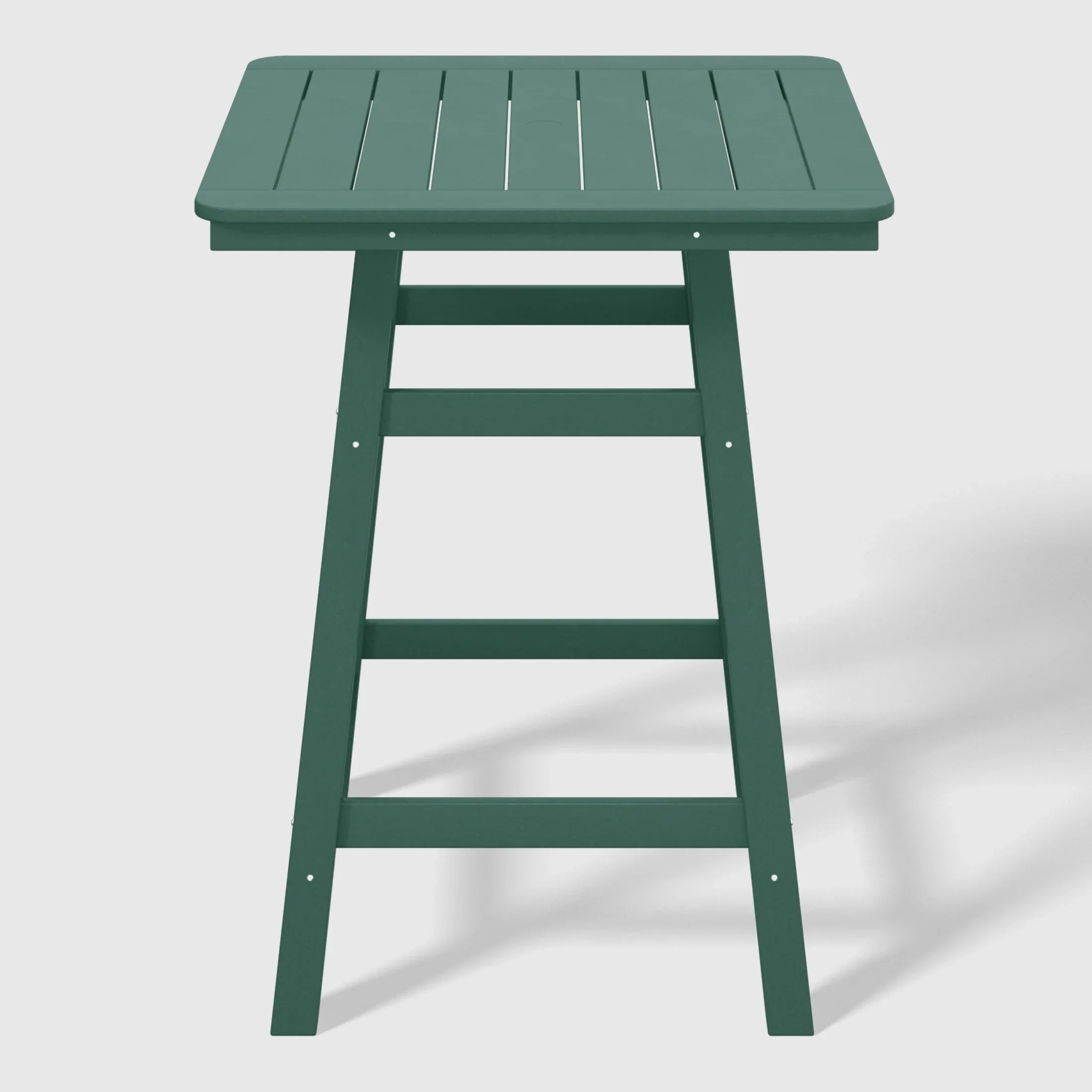 Paradise 30" Square Outdoor Patio Counter High Bistro Bar Table With Umbrella Hole
