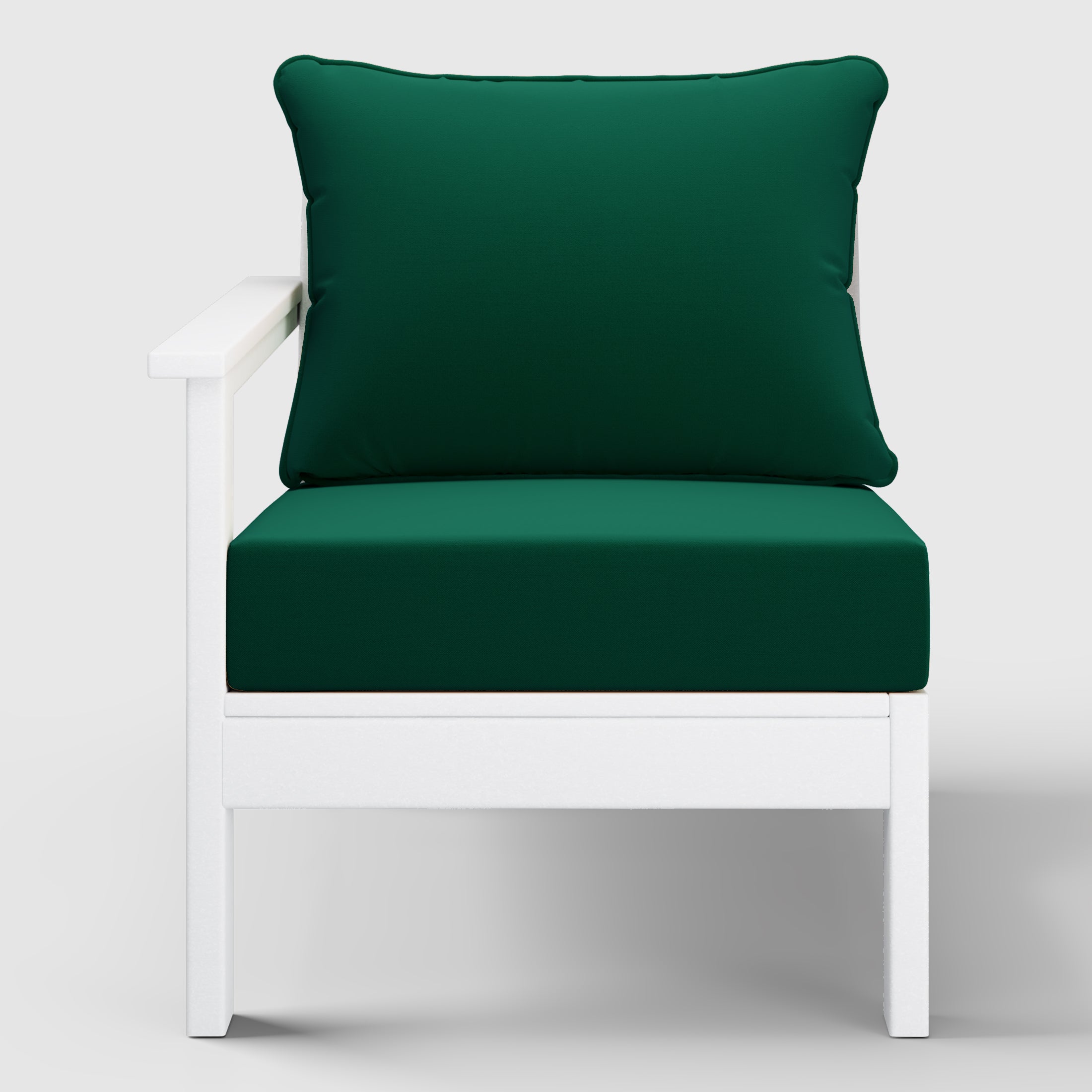 Portsmouth Outdoor Patio HDPE Left Arm Sectional Corner Club Chair with Patio Cushions