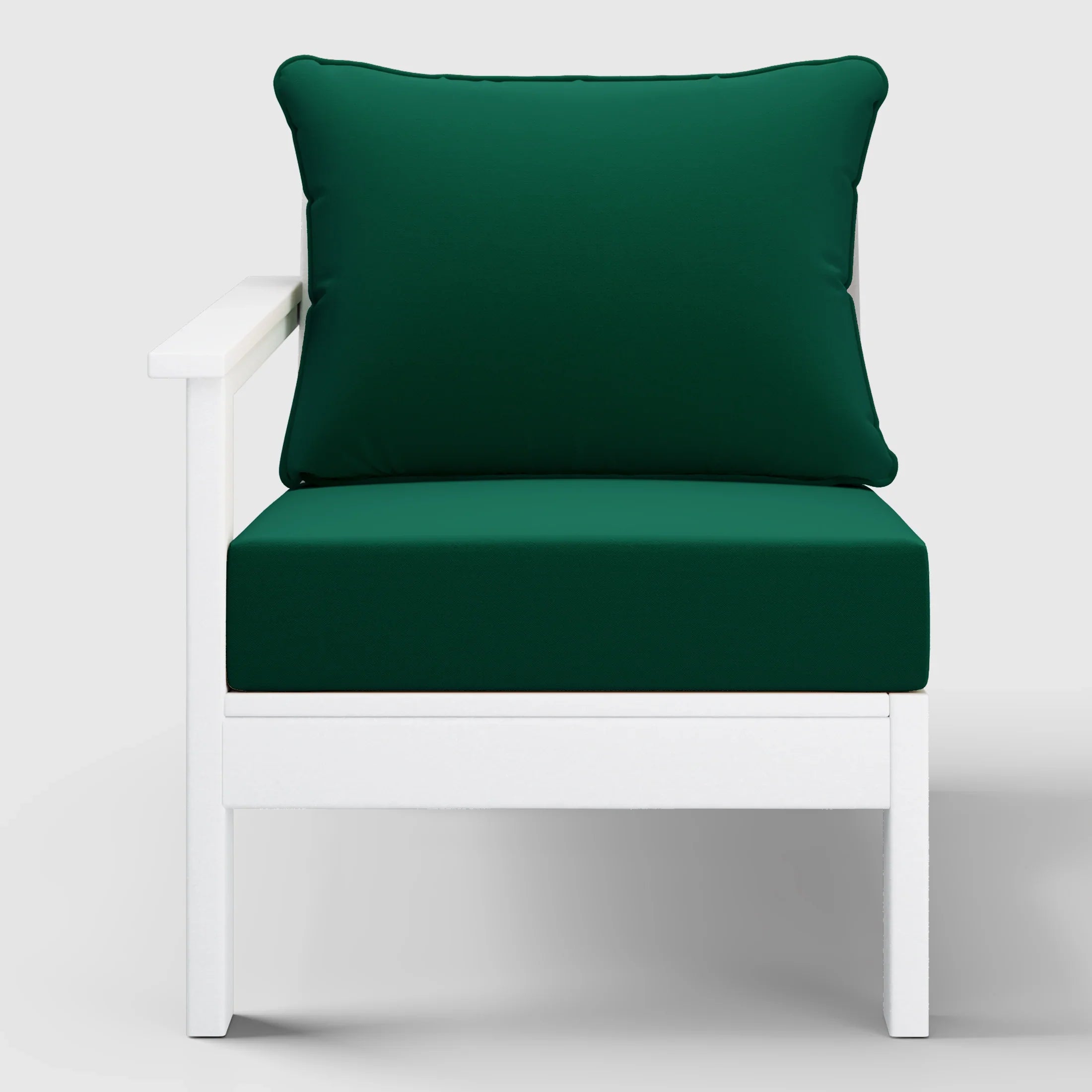 Portsmouth Outdoor Patio HDPE Left Arm Sectional Corner Club Chair with Patio Cushions