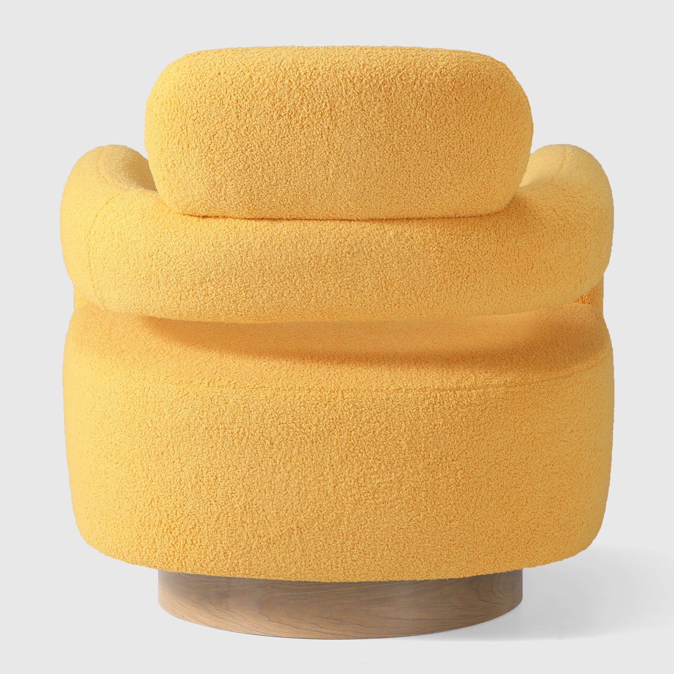 Celine Mid-Century Modern Sherpa Swivel Barrel Accent Chair (Set of 2)