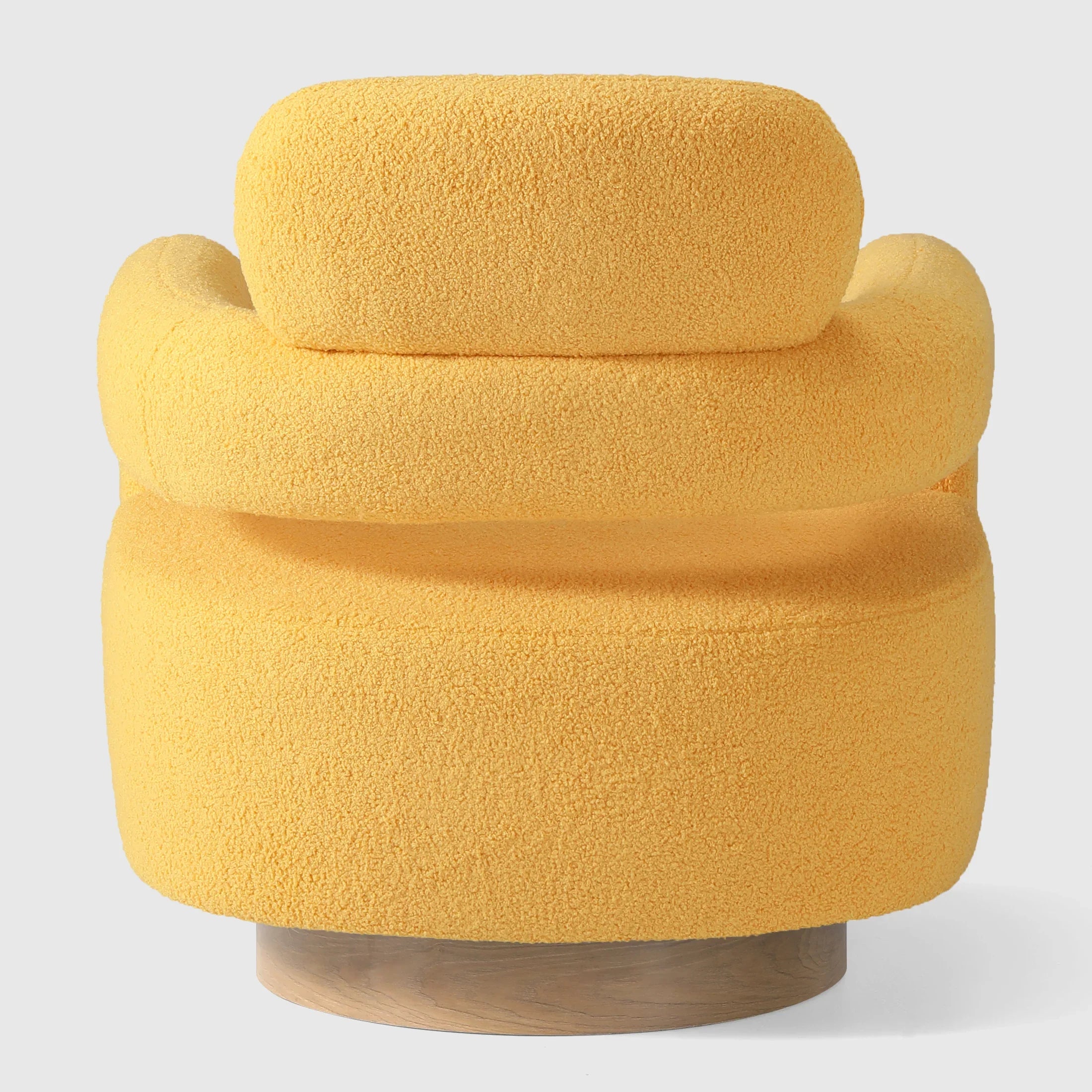 Celine Mid-Century Modern Sherpa Swivel Barrel Accent Chair (Set of 2)
