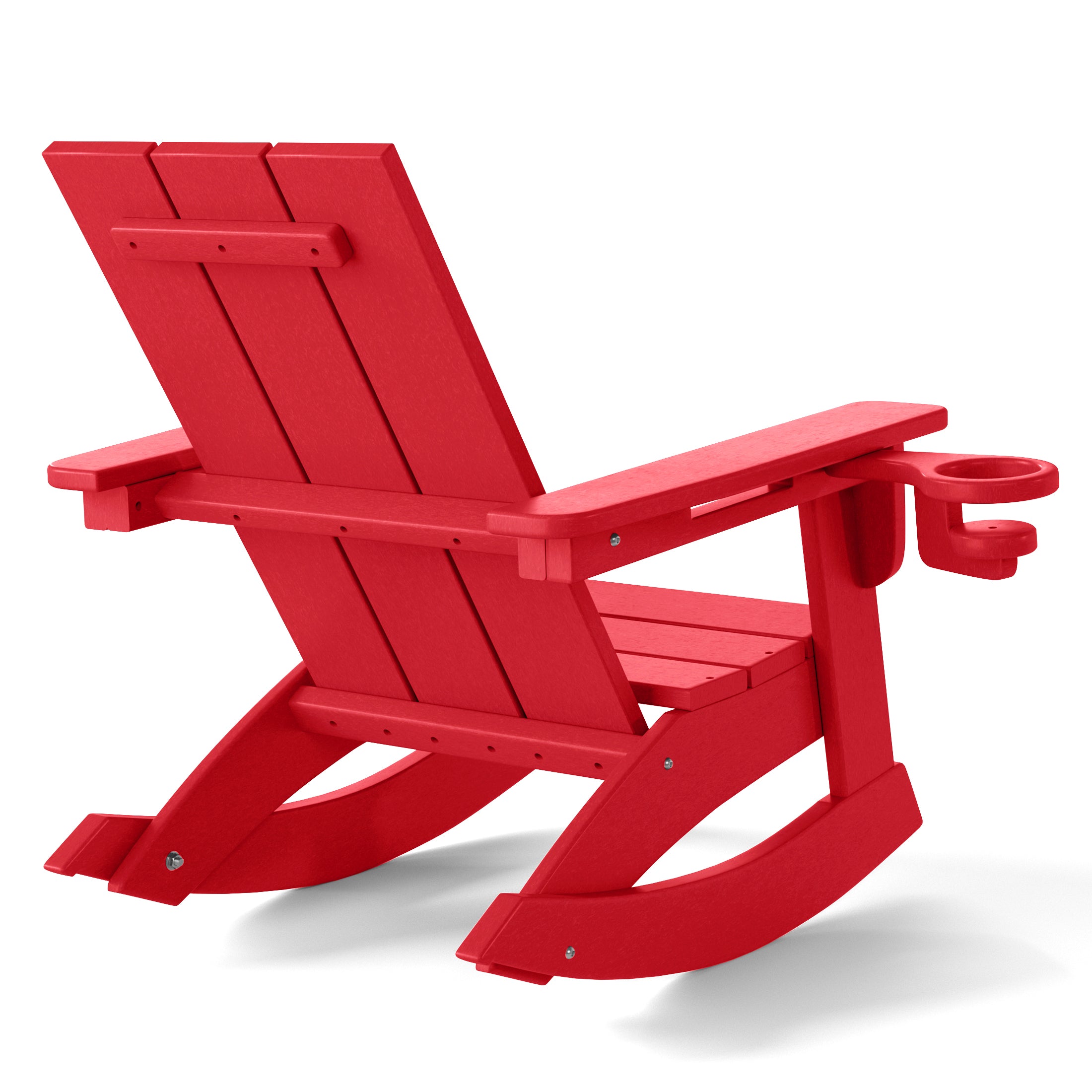 Palms Outdoor HDPE Plastic Preschool Toddler Modern Adirondack Rocking Chairs (Set of 2)
