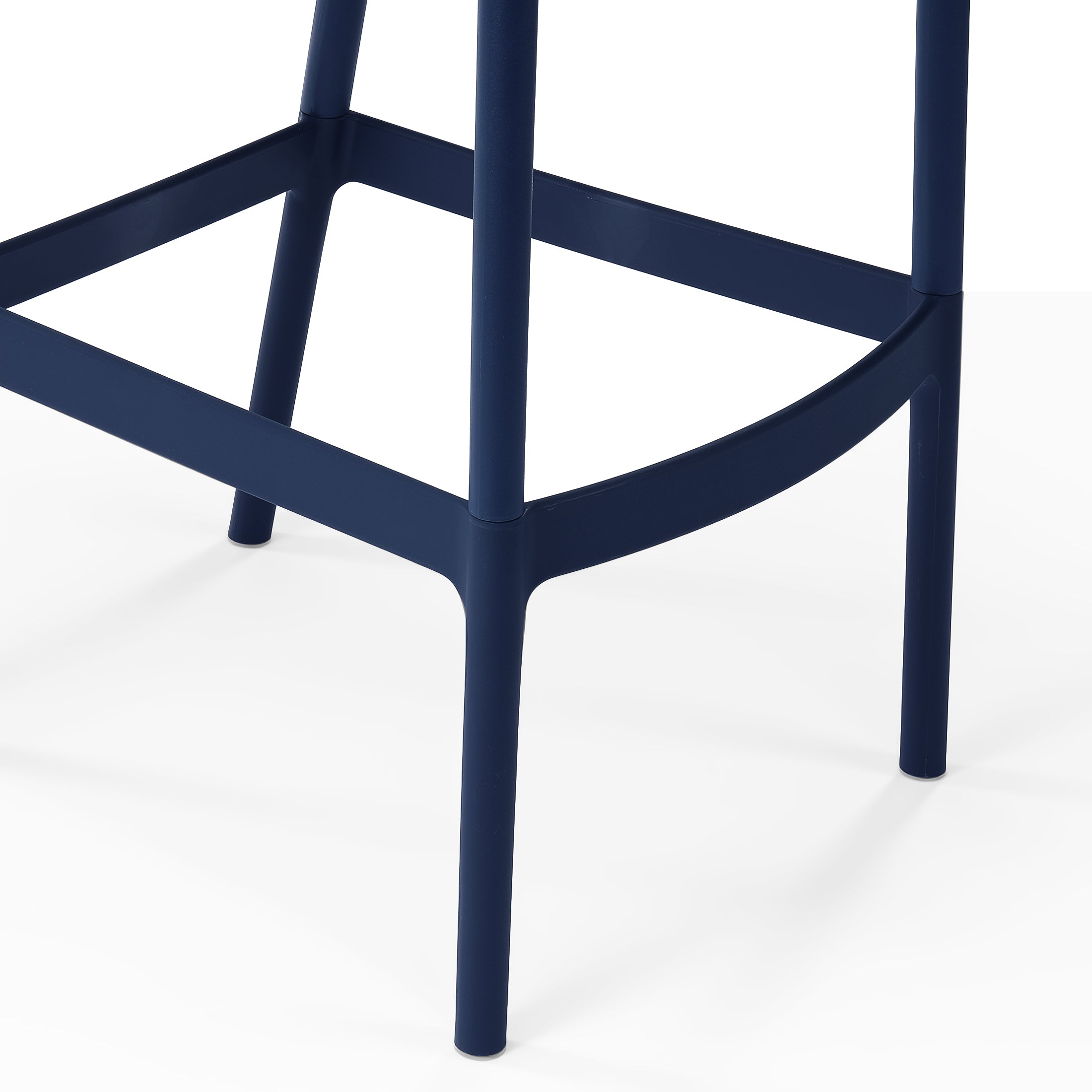 Sunshine 41.75" Outdoor Modern Polypropylene Plastic Patio Bar Height Stools (Set of 2)