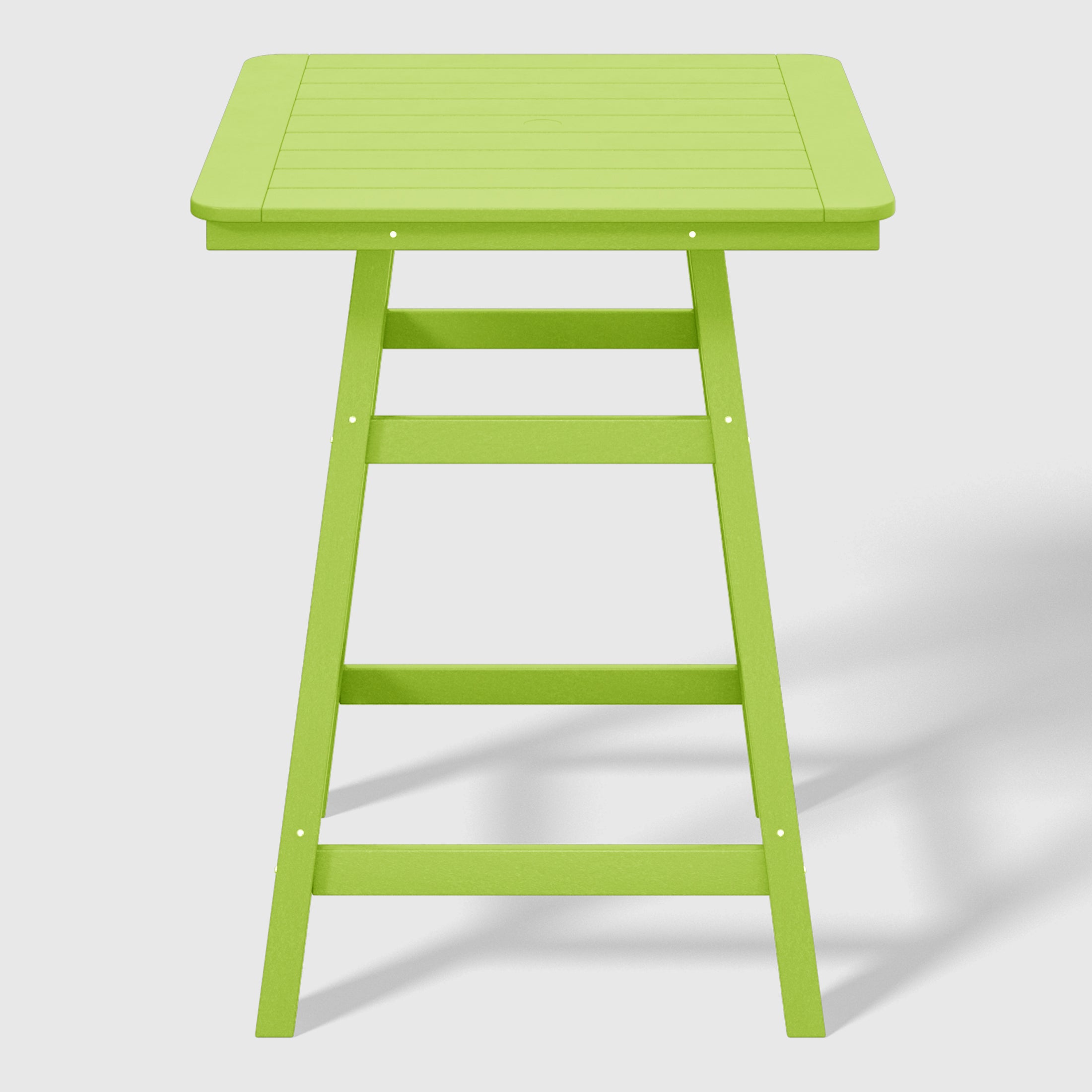 Paradise 30" Square Outdoor Patio Counter High Bistro Bar Table With Umbrella Hole