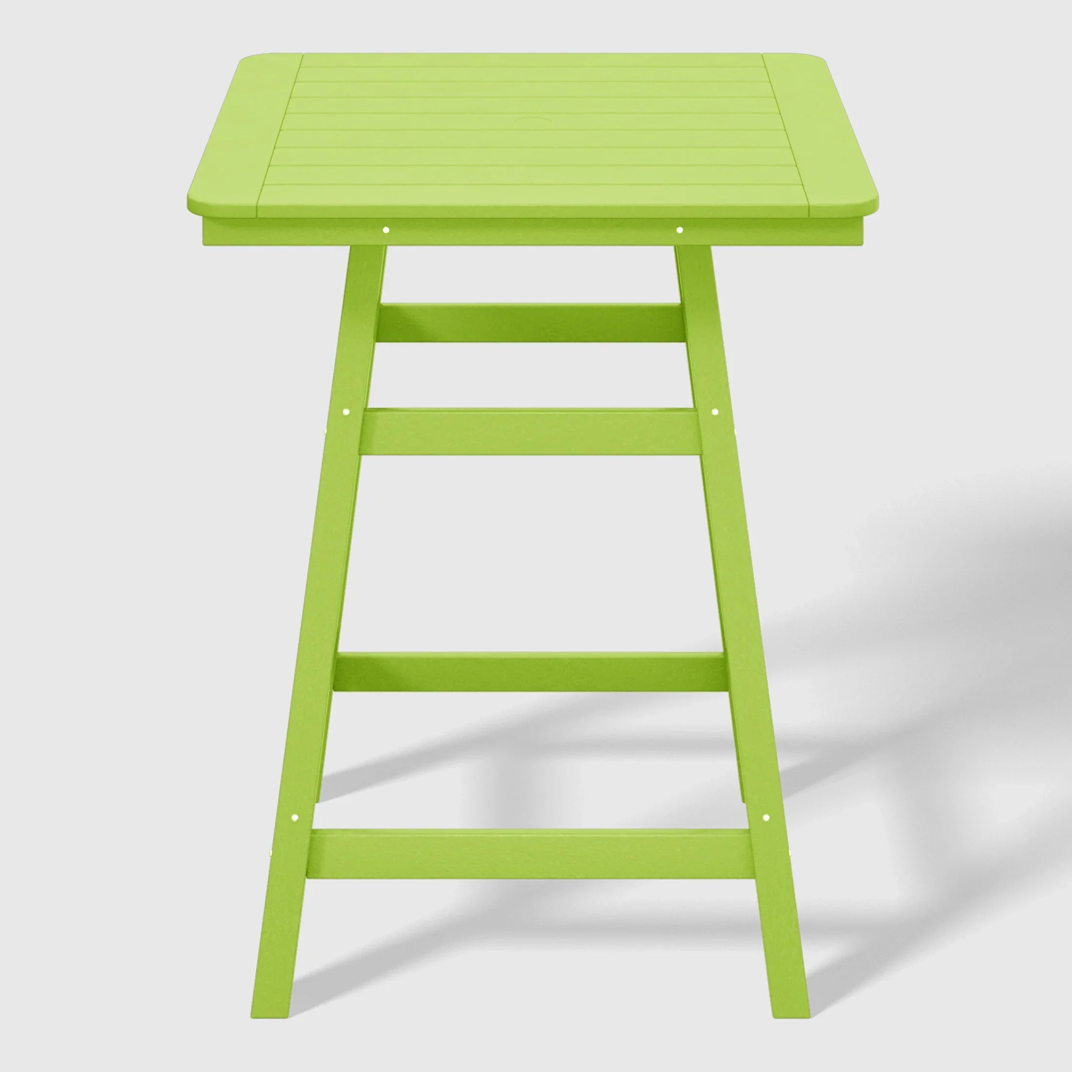 Paradise 30" Square Outdoor Patio Counter High Bistro Bar Table With Umbrella Hole
