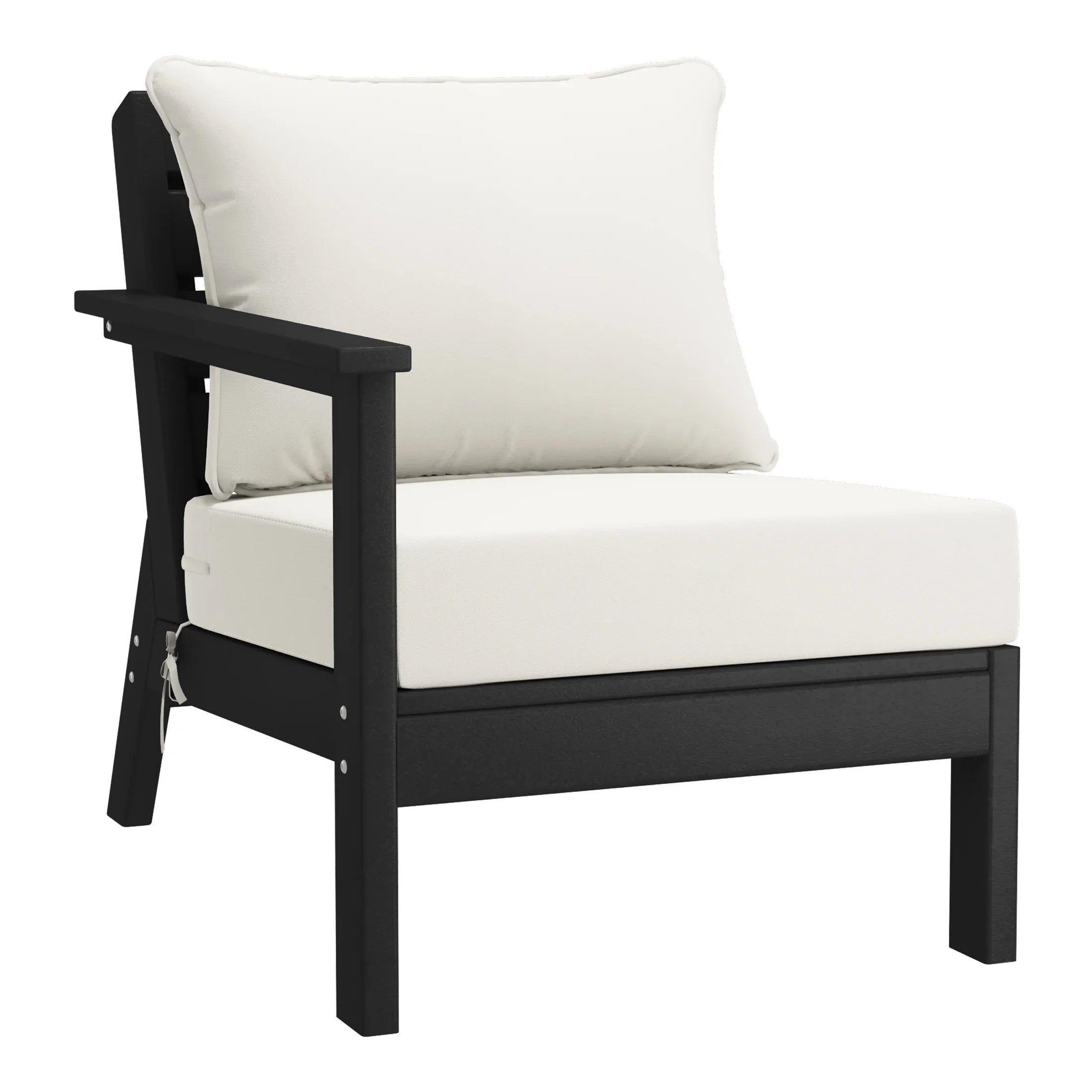 Portsmouth Outdoor Patio HDPE Sectional Sofa with Patio Cushions