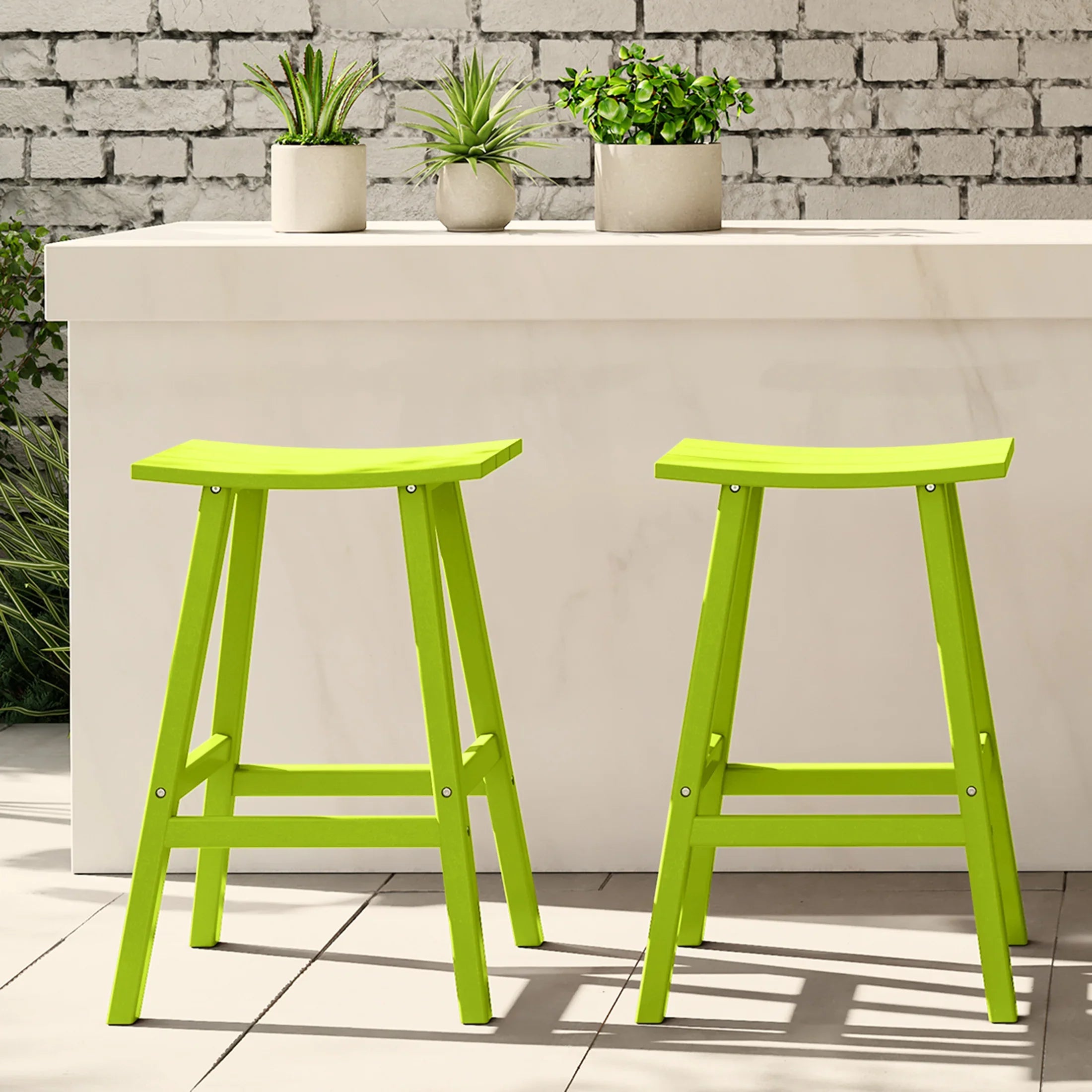 Paradise 2 piece set of 29" height Outdoor / Patio Saddle bar stools