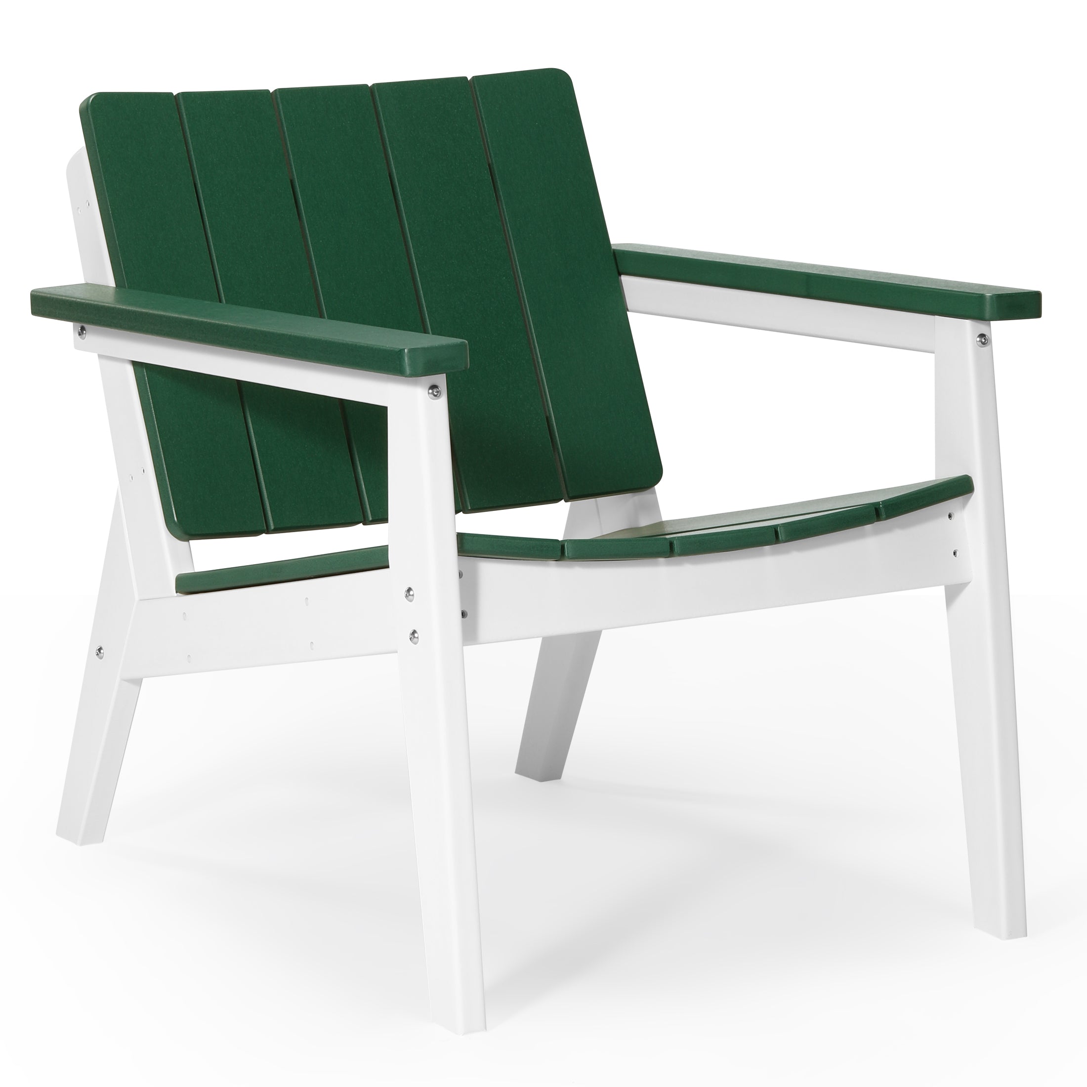Seaside 3-Piece Outdoor HDPE Conversation Set with Deep Seating Chairs and Round Side Table