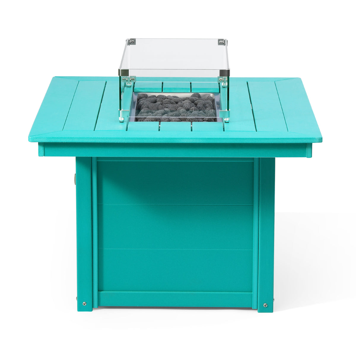Sol 46" Modern Outdoor 55,000 BTU Patio Gas Propane Rectangle Deck Fire Pit Table