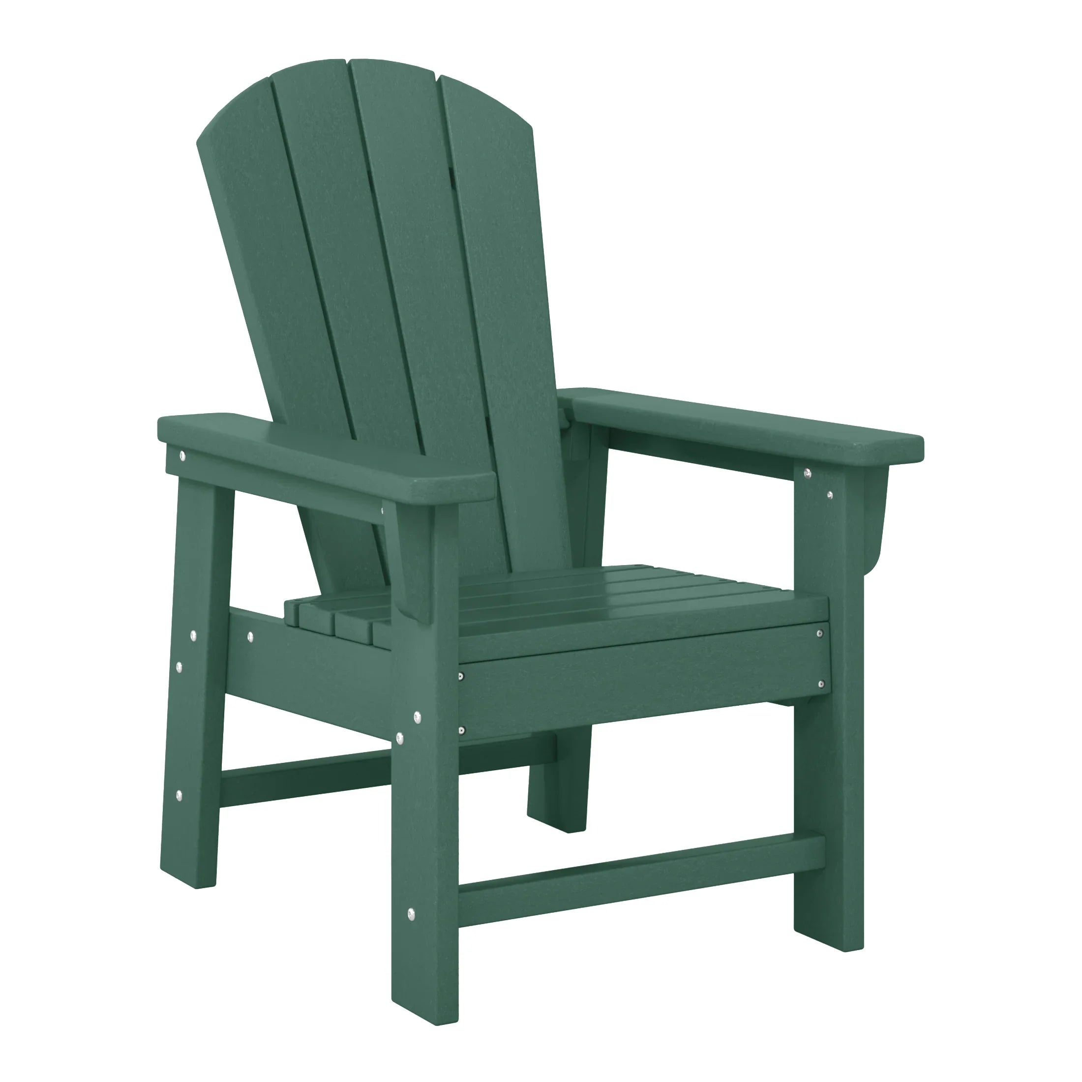 Paradise 2-Piece Kids Outdoor HDPE Adirondack Chair With Square Side Table Set
