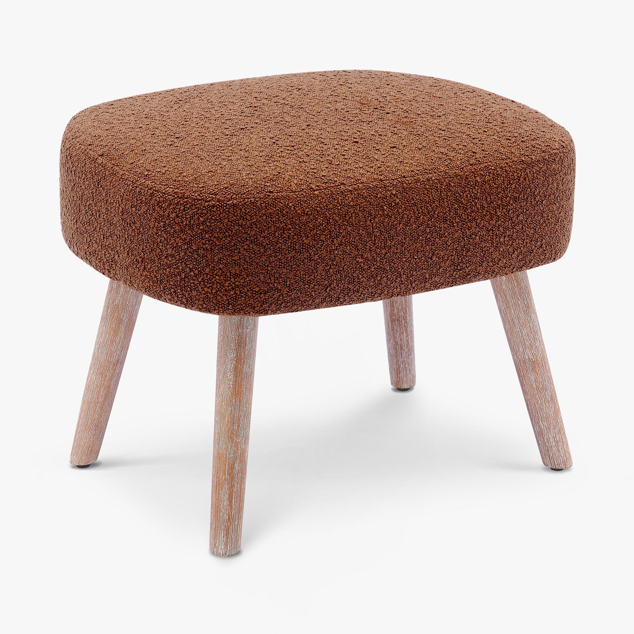 Amélie 21" Wide Square Upholstered Cushion Ottoman Foot Stool