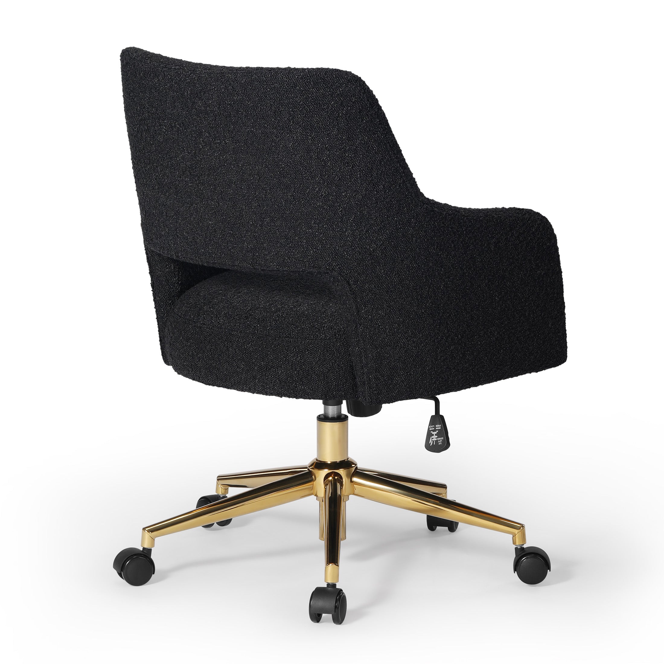 Amélie Mid-Century Modern Swivel Office Vanity Chair with Wheels