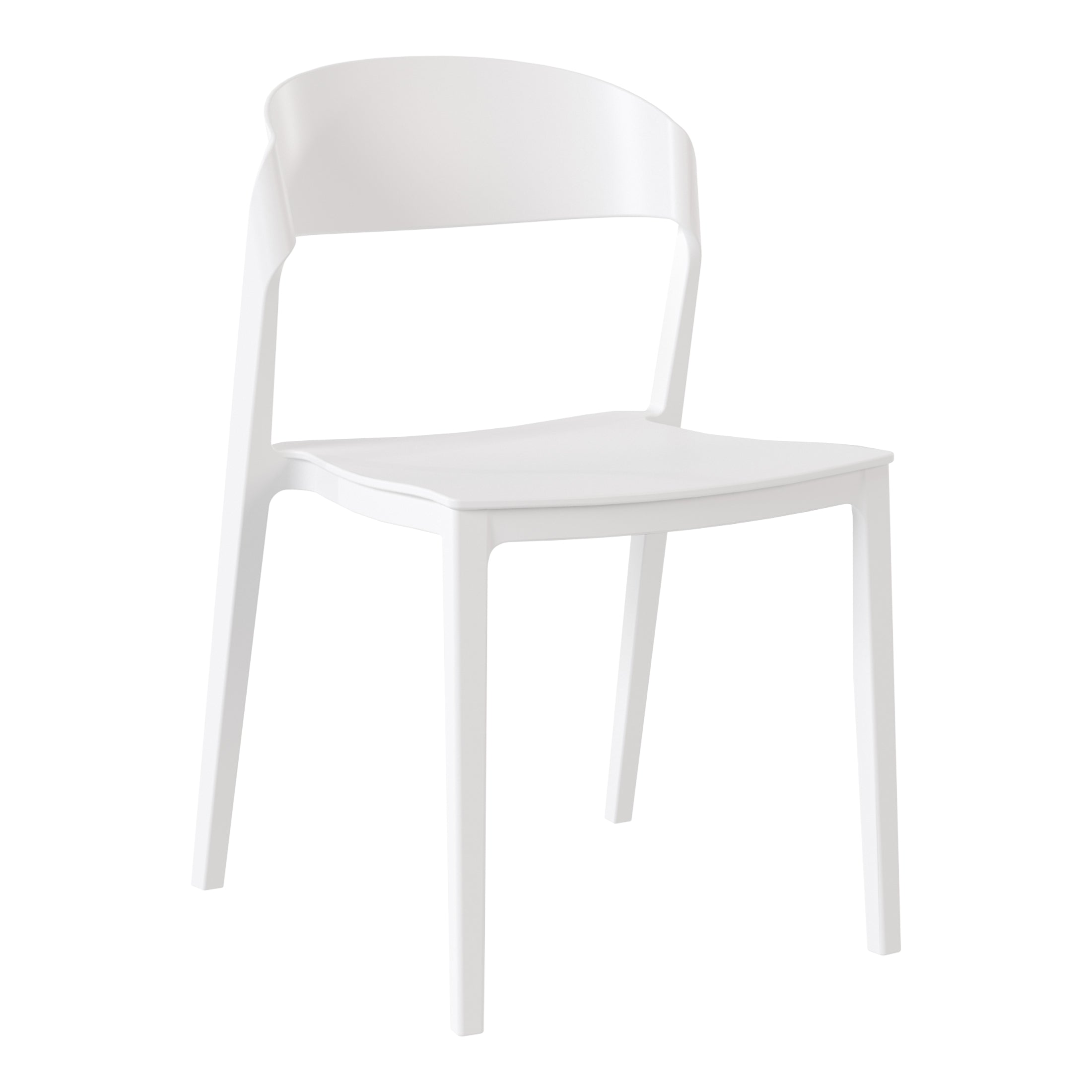 Sunshine Outdoor Modern Stackable Plastic Patio Bistro Dining Side Chairs (Set of 2)