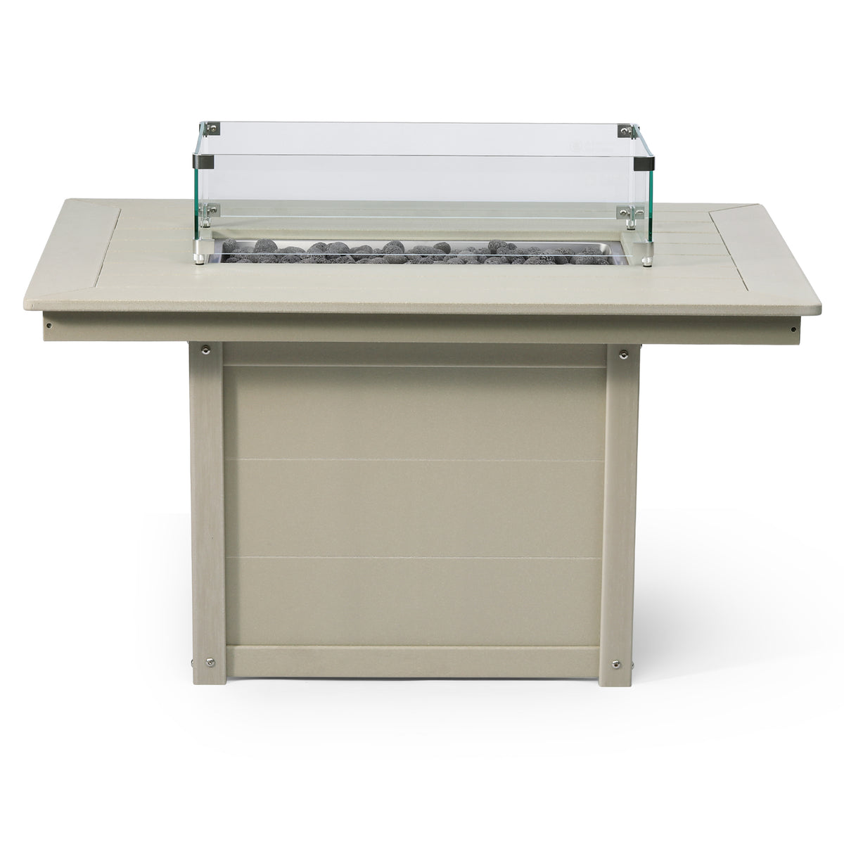 Sol 46" Modern Outdoor 55,000 BTU Patio Gas Propane Rectangle Deck Fire Pit Table
