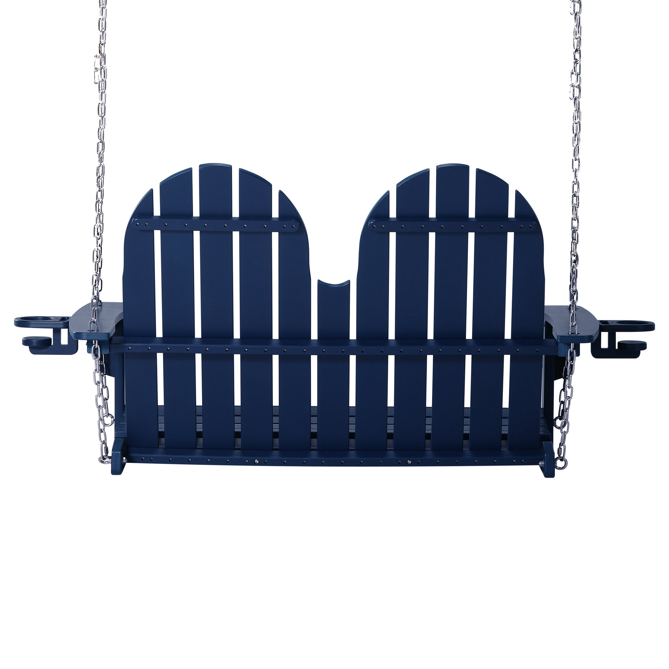 Savannah 4ft Outdoor HDPE Poly Farmhouse Hanging Porch Swing With Cup Holders