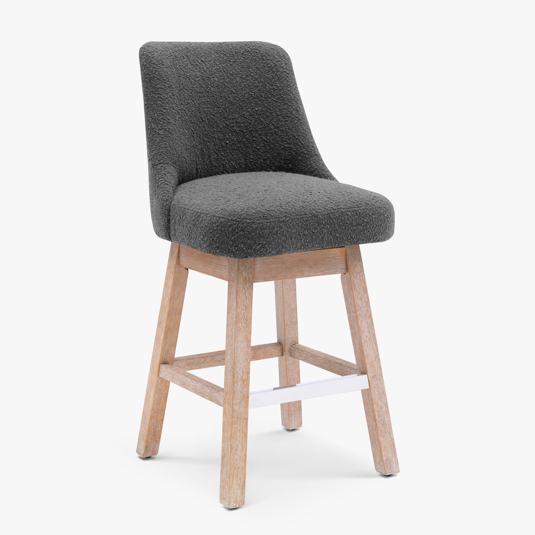 Amélie 26" Upholstered Swivel Counter Height Bar Stool