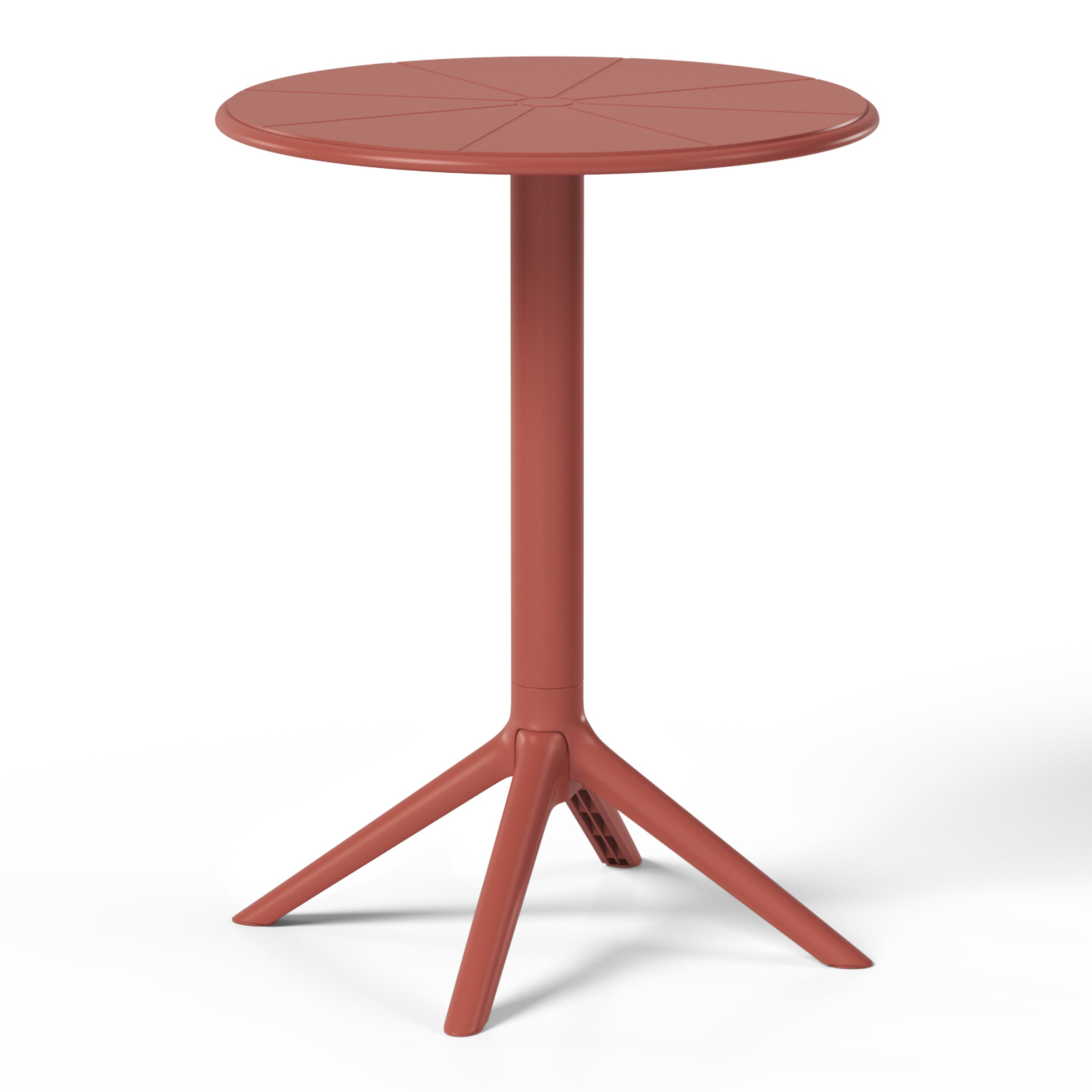 Sunshine 23.5" Outdoor Polypropylene Resin Round Patio Bistro Dining Table for 2