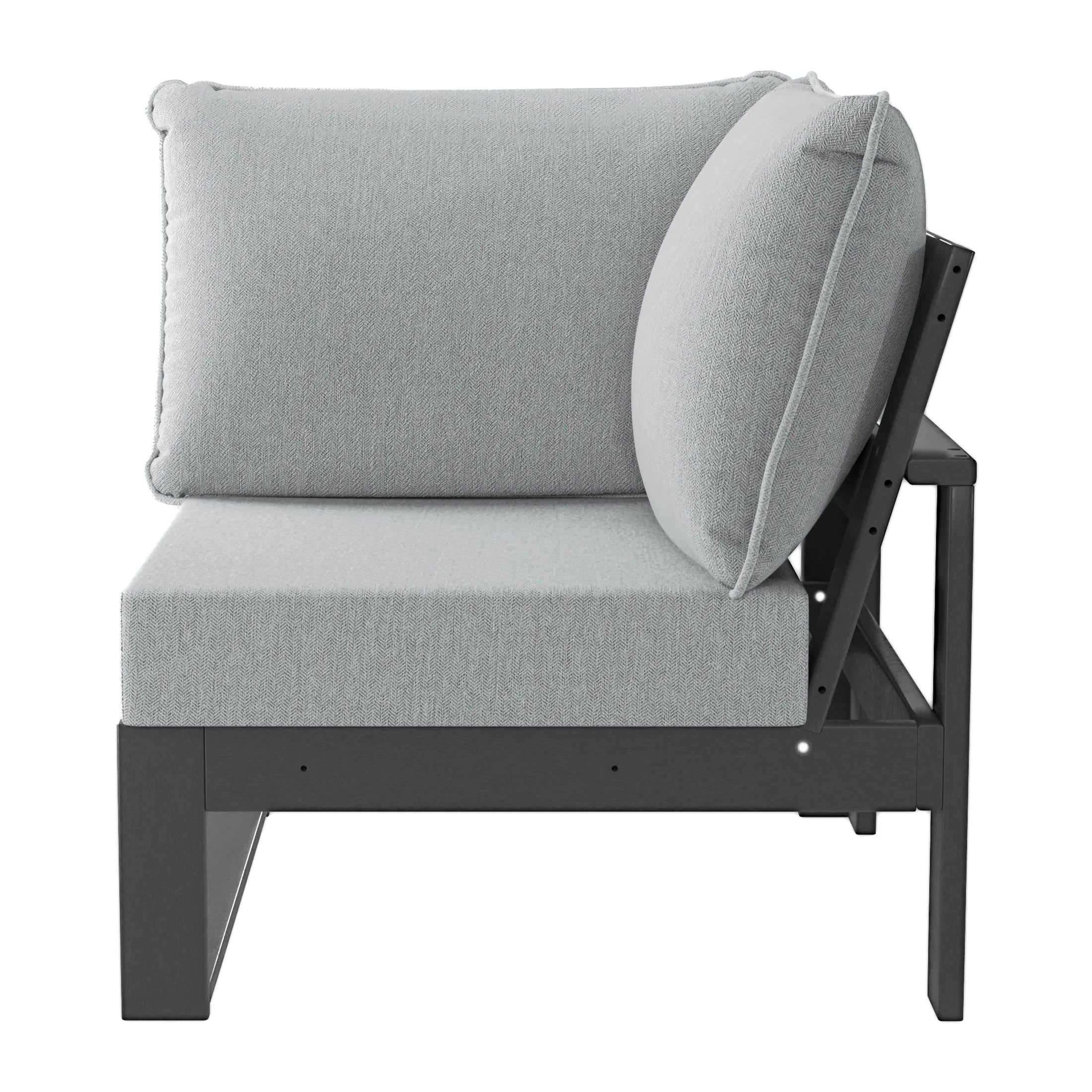 Rockaway Outdoor HDPE Sectional Corner Sofa Seat with Water-Proof Cushions