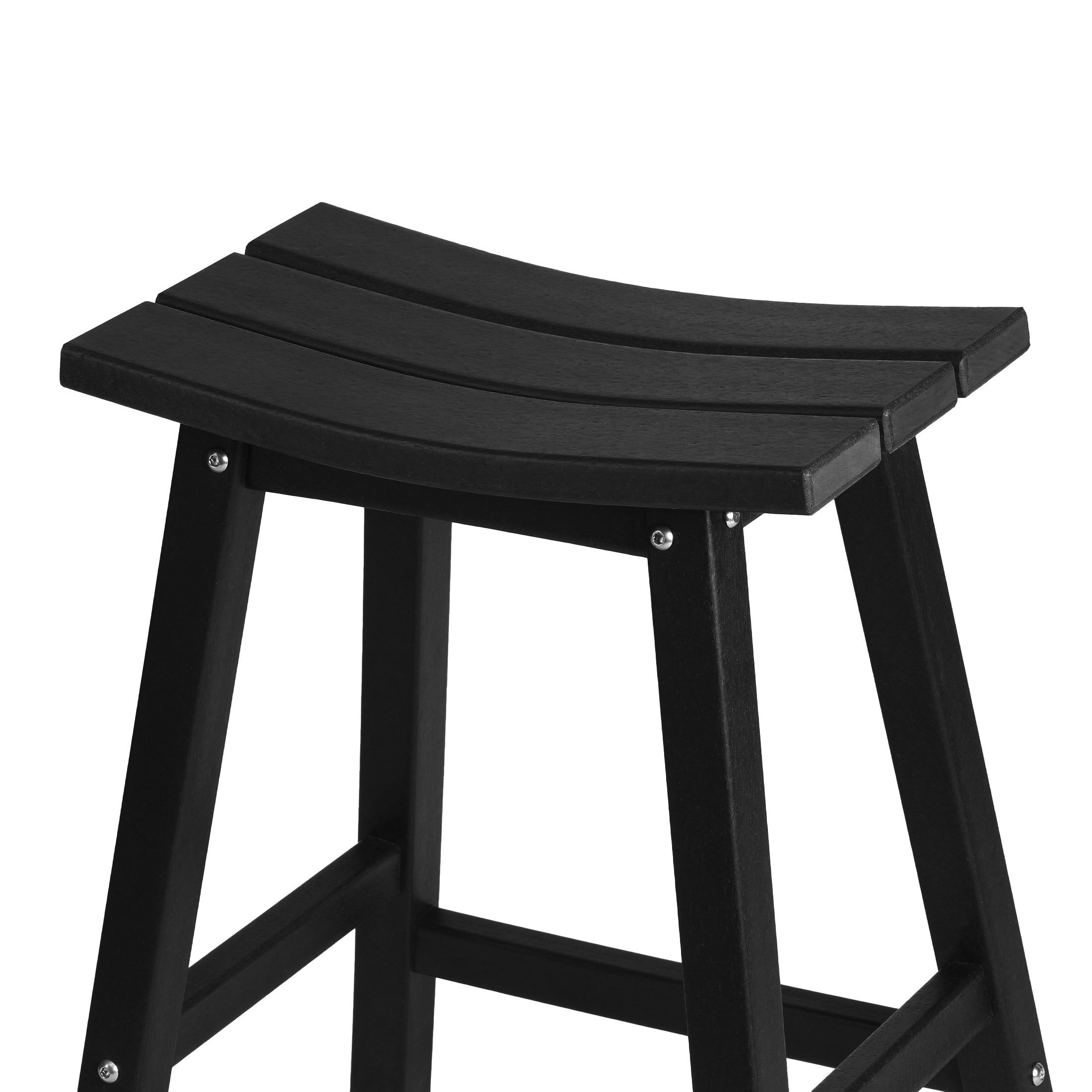 Paradise 24" HDPE Outdoor Patio Counter Height Bar Stools (Set of 2)