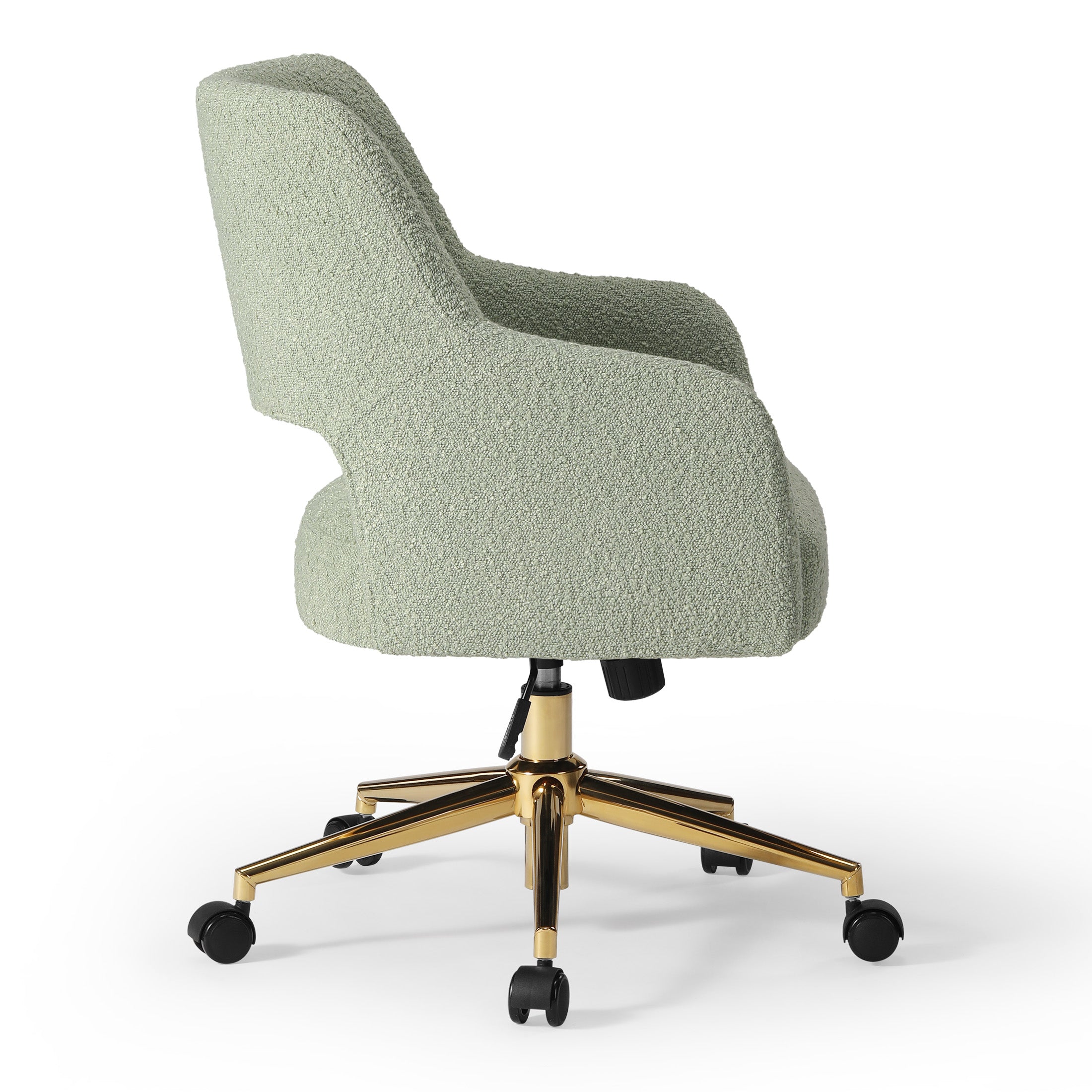 Amélie Mid-Century Modern Swivel Office Vanity Chair with Wheels