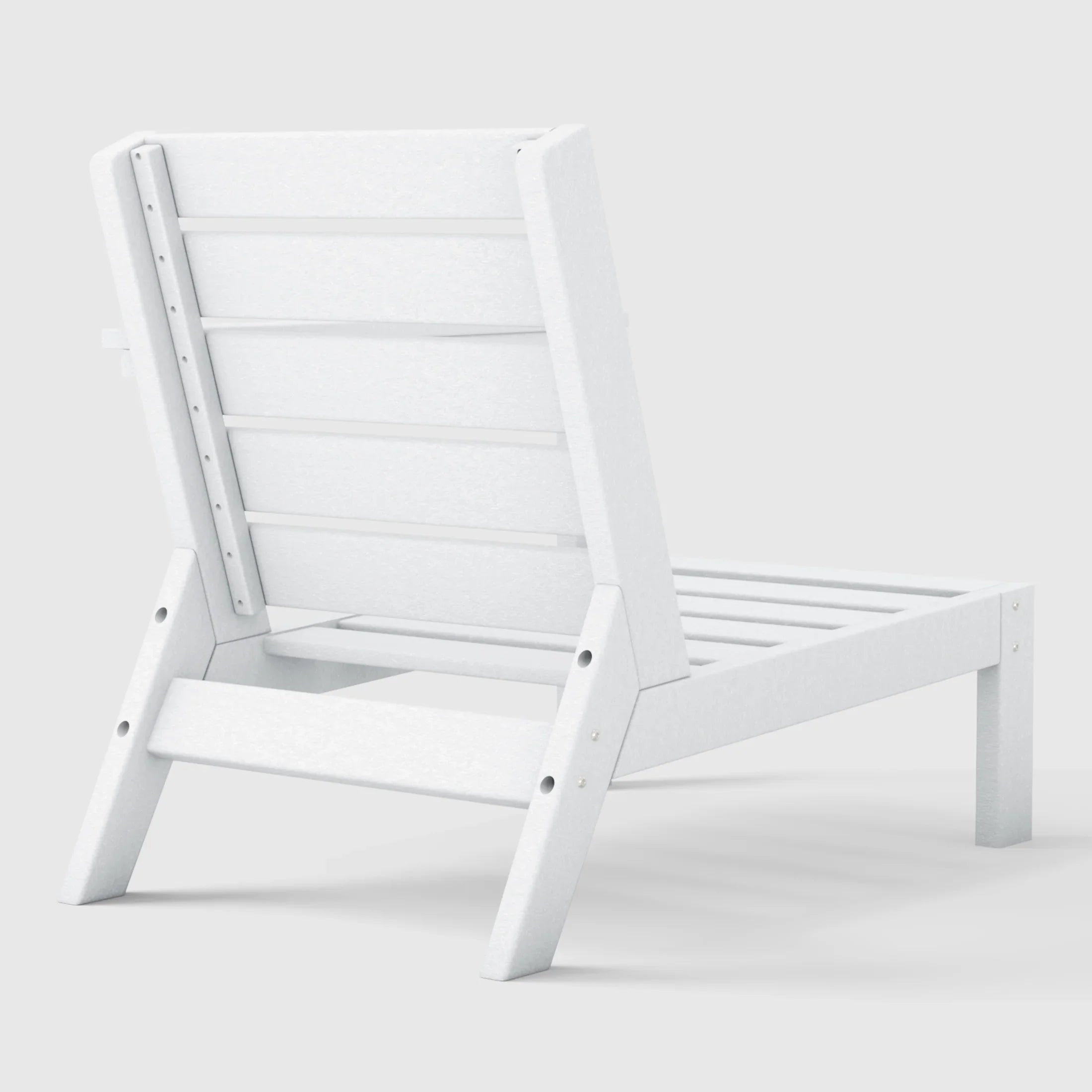 Portsmouth Outdoor Modern HDPE Patio Club Chair with Deep Seat Cushions