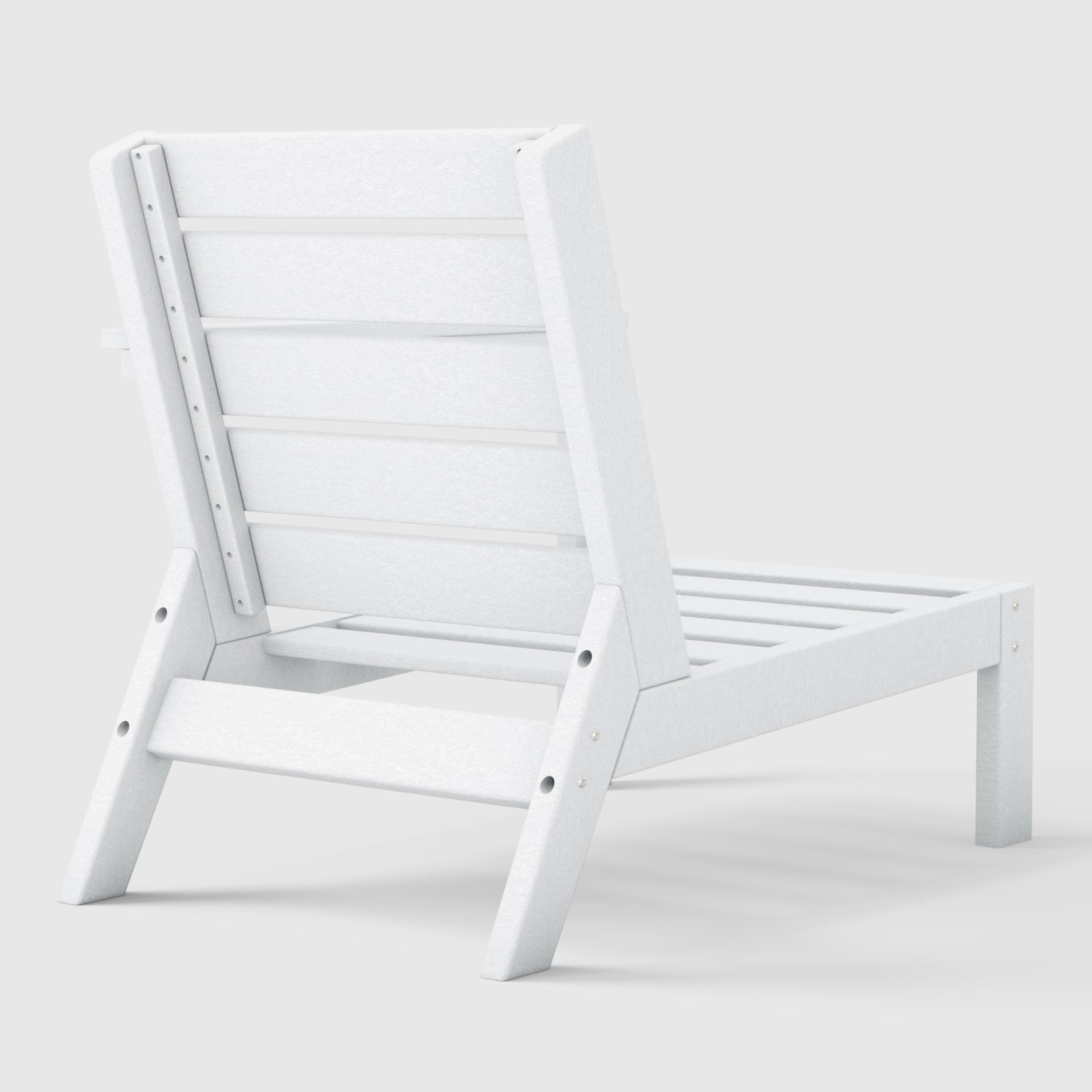 Portsmouth Outdoor Patio HDPE Right Arm Sectional Corner Club Chair with Patio Cushions