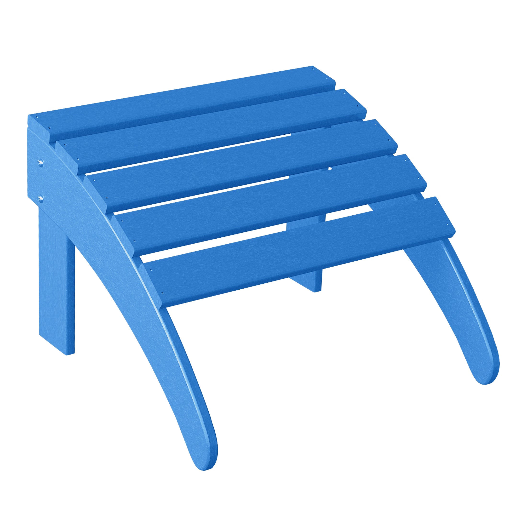 Lakeview 4-Piece Outdoor Patio HDPE Adirondack Chairs With Ottomans and Cup Holder Set