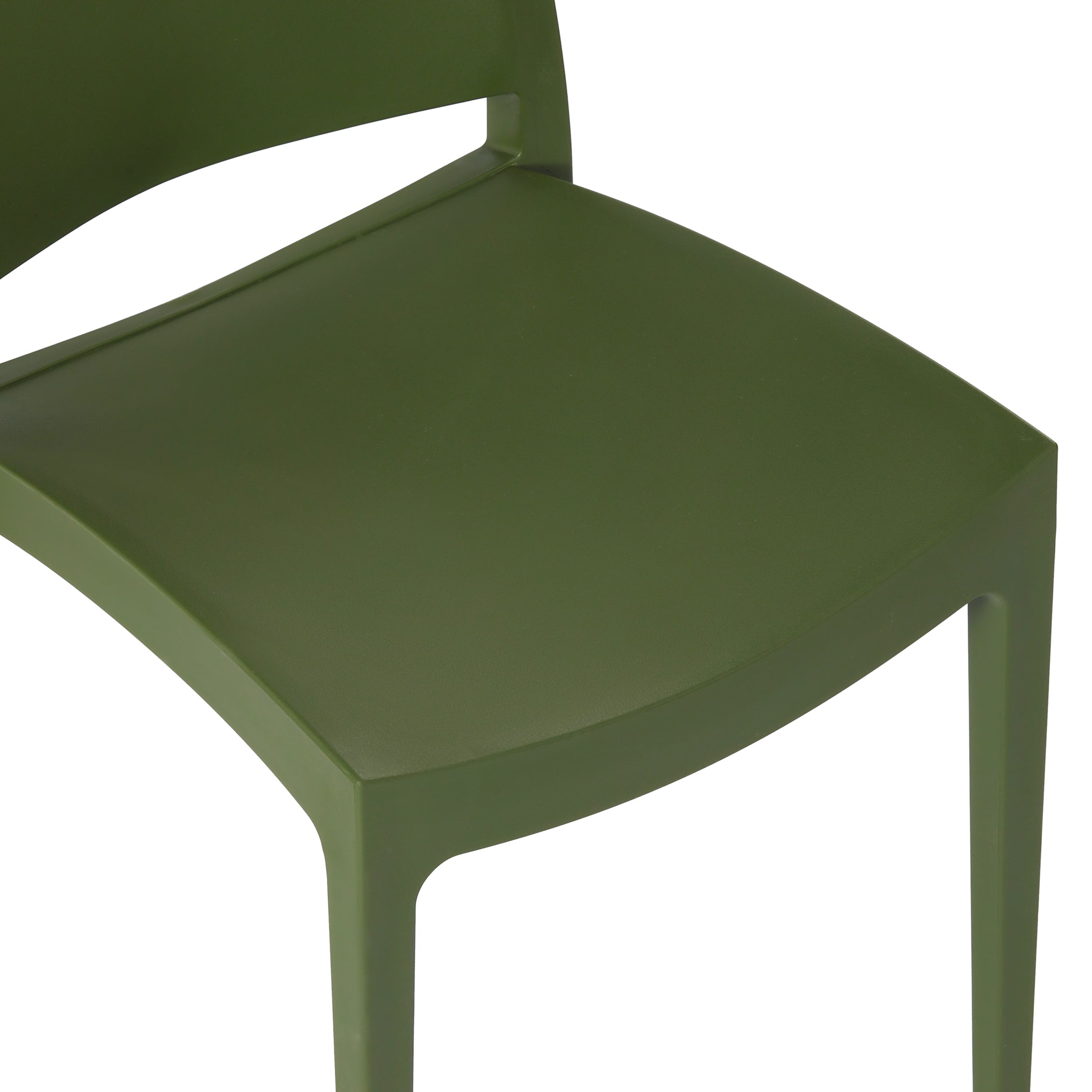 Sunshine Modern Polypropylene Stackable Plastic Patio Dining Chair (Set of 2)