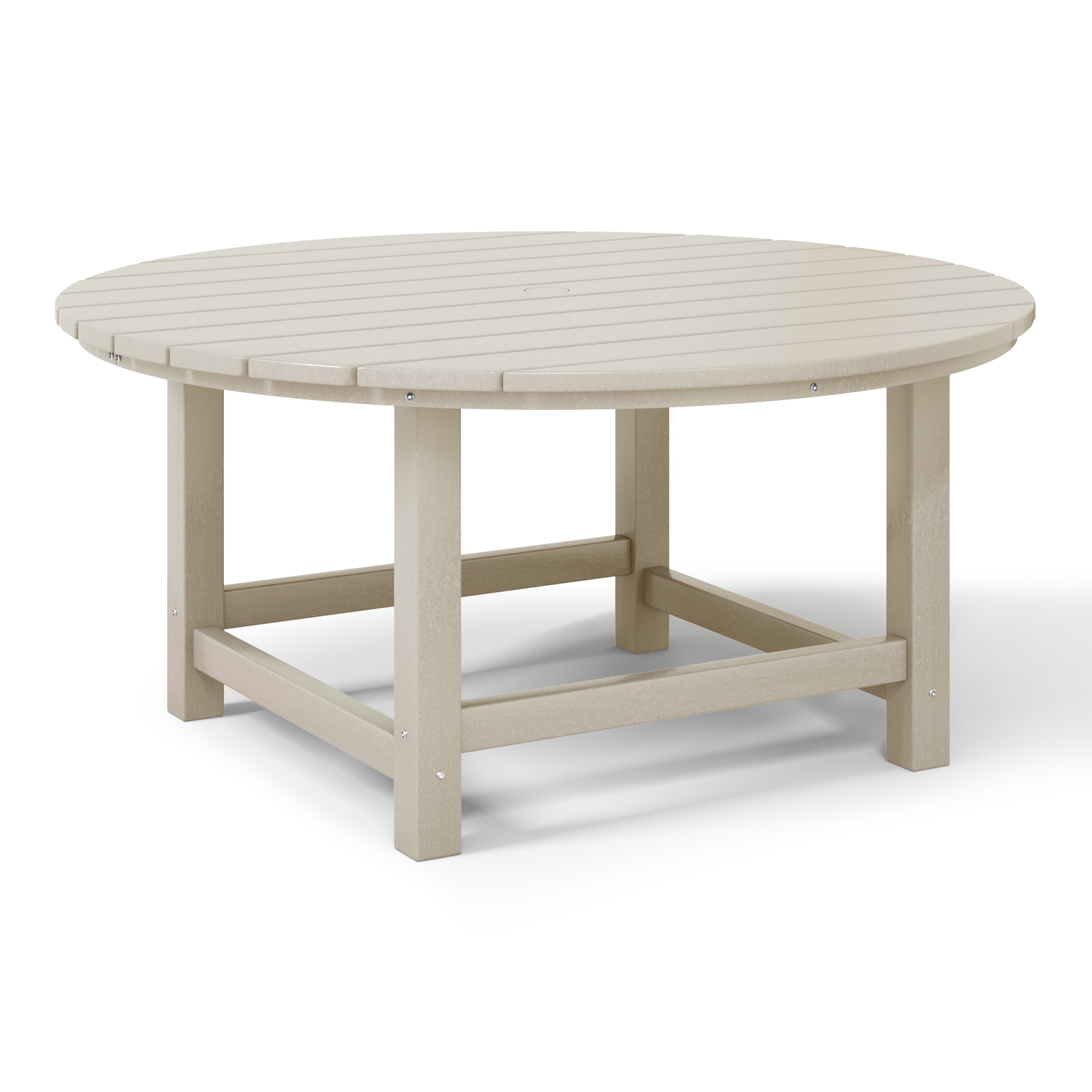 Paradise Low Outdoor HDPE Round Patio Coffee Table