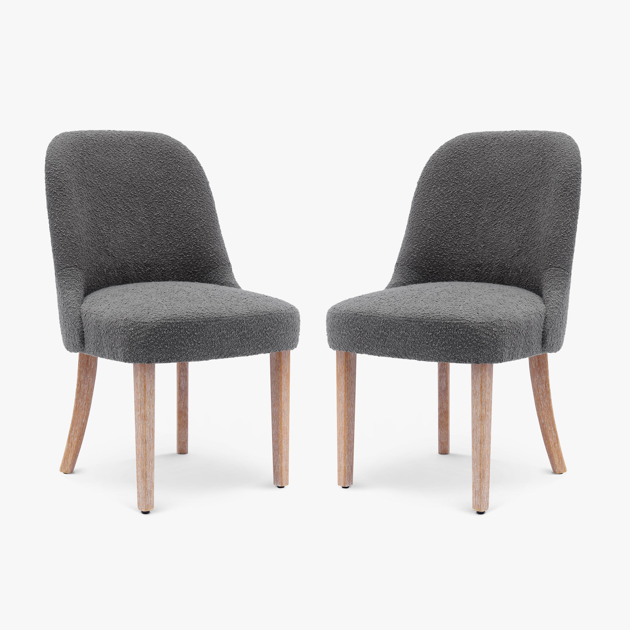Amélie Mid-Century Modern Upholstered Boucle Dining Chair